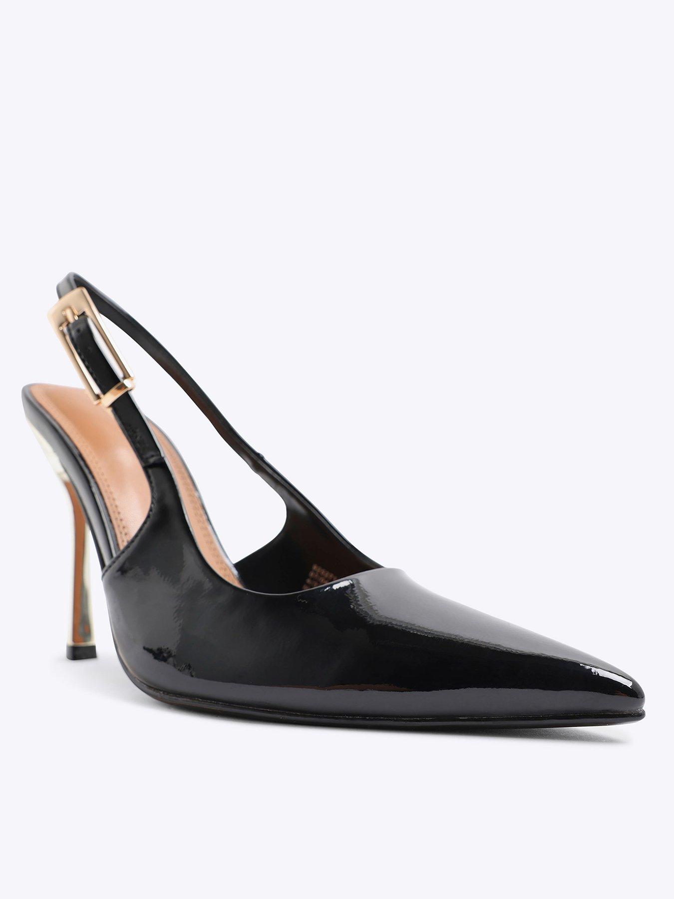 Image 1 of 5 of River Island Slingback Buckle Court - Black