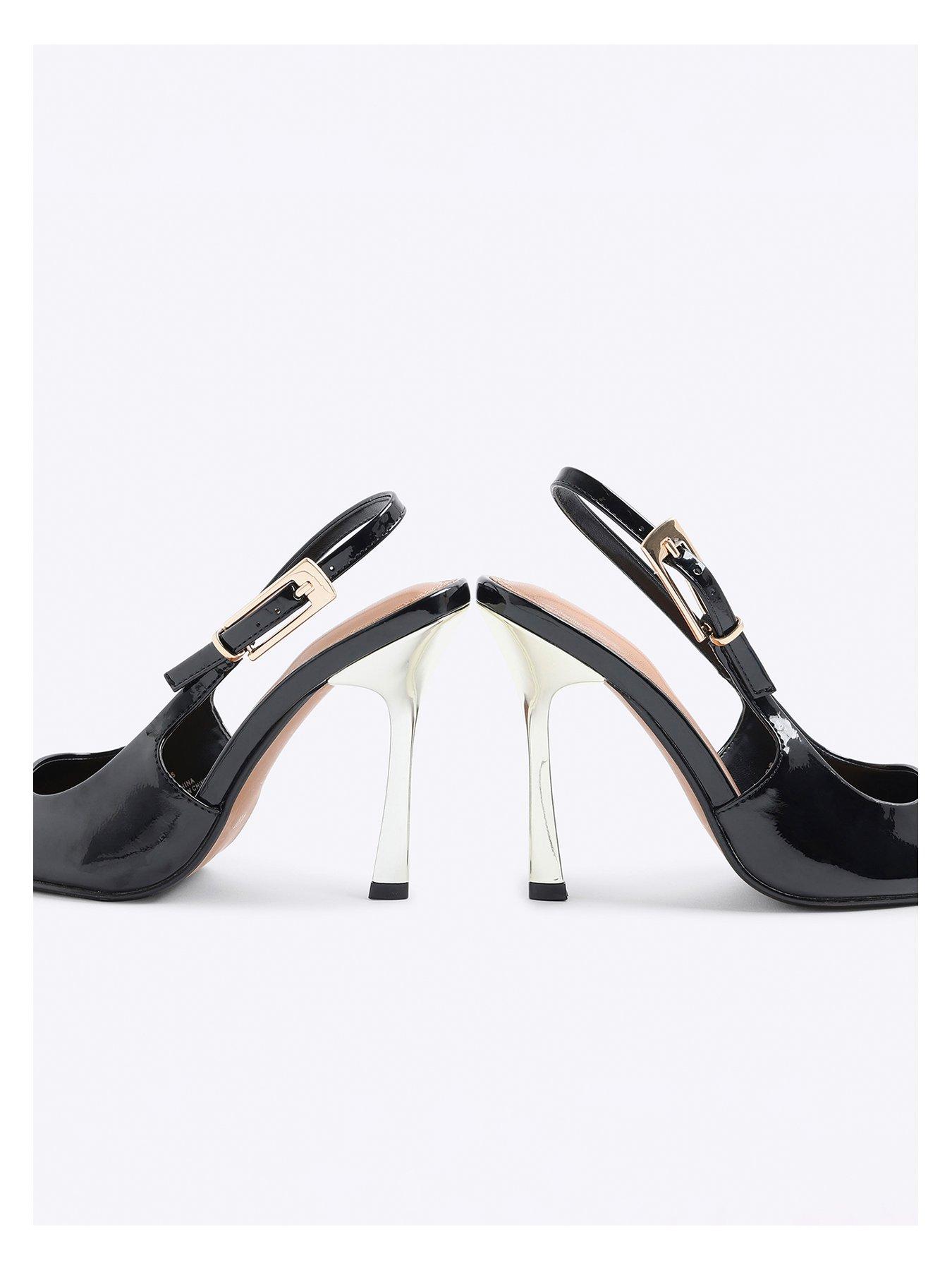 Image 4 of 5 of River Island Slingback Buckle Court - Black