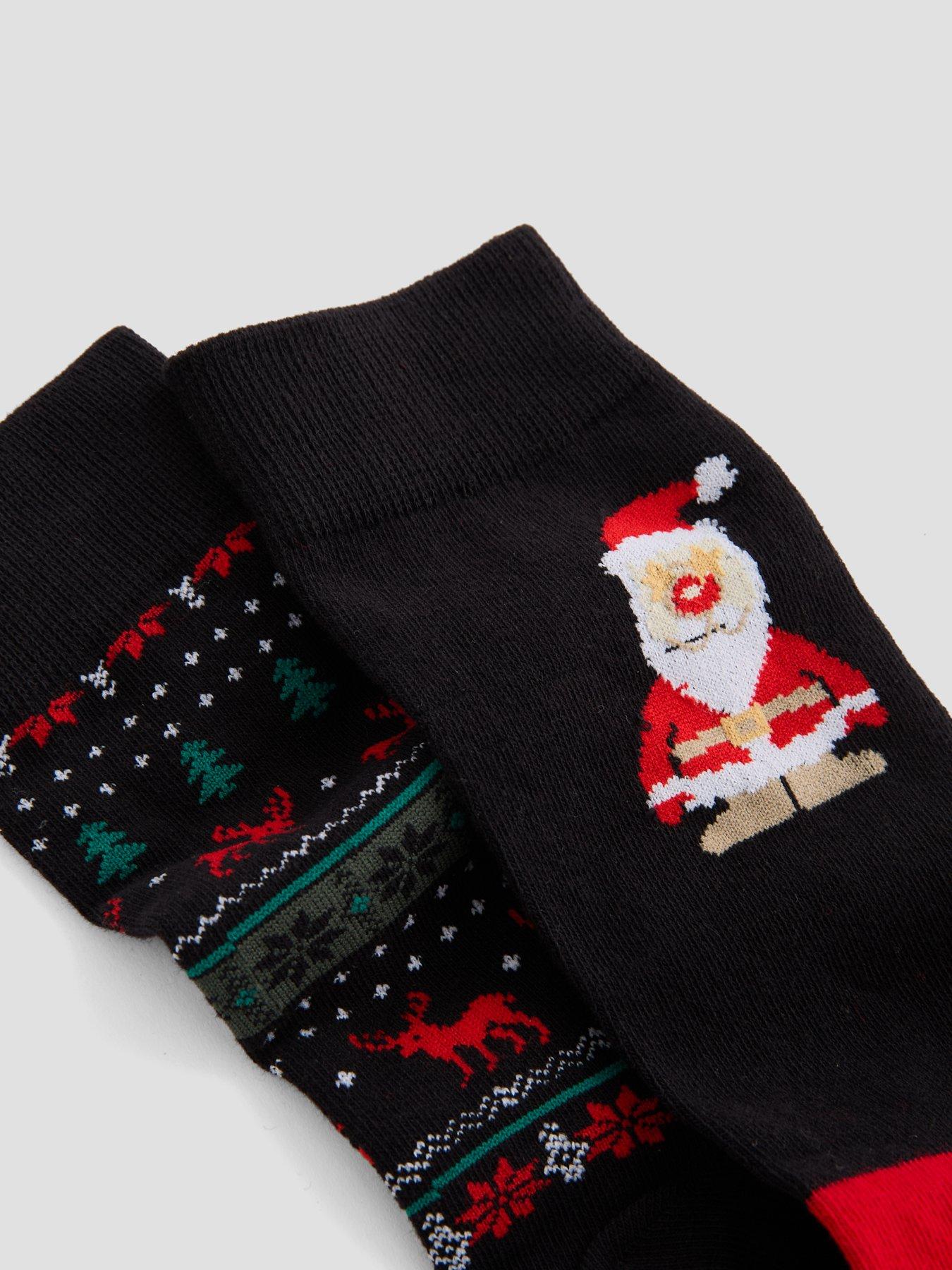 Image 2 of 3 of Jack & Jones Reindeer Trunks and Socks Christmas Giftbox - Black