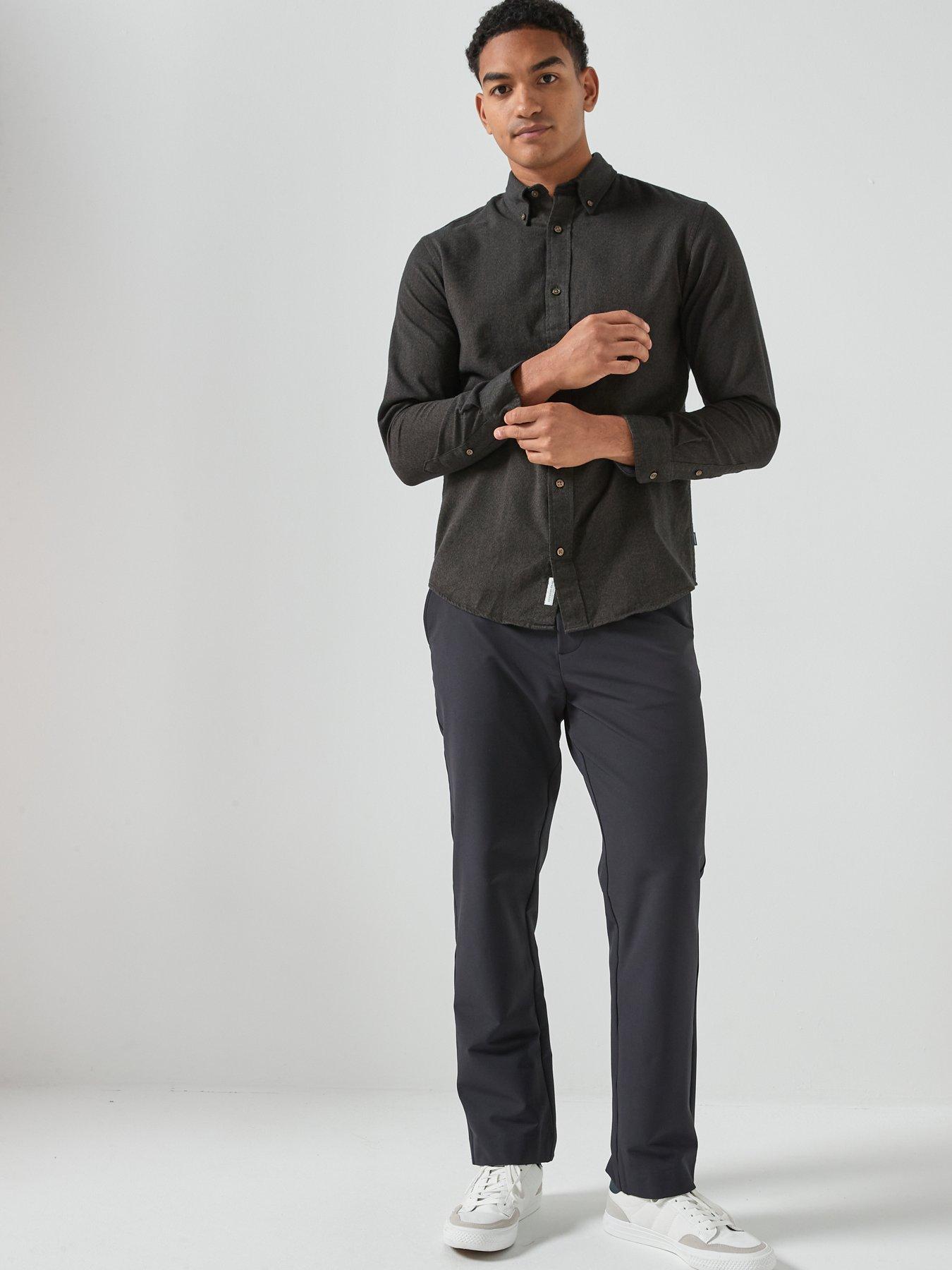 Image 3 of 5 of Jack & Jones Jack &amp; Jones Barkley Flannel Long Sleeve Shirt - Khaki