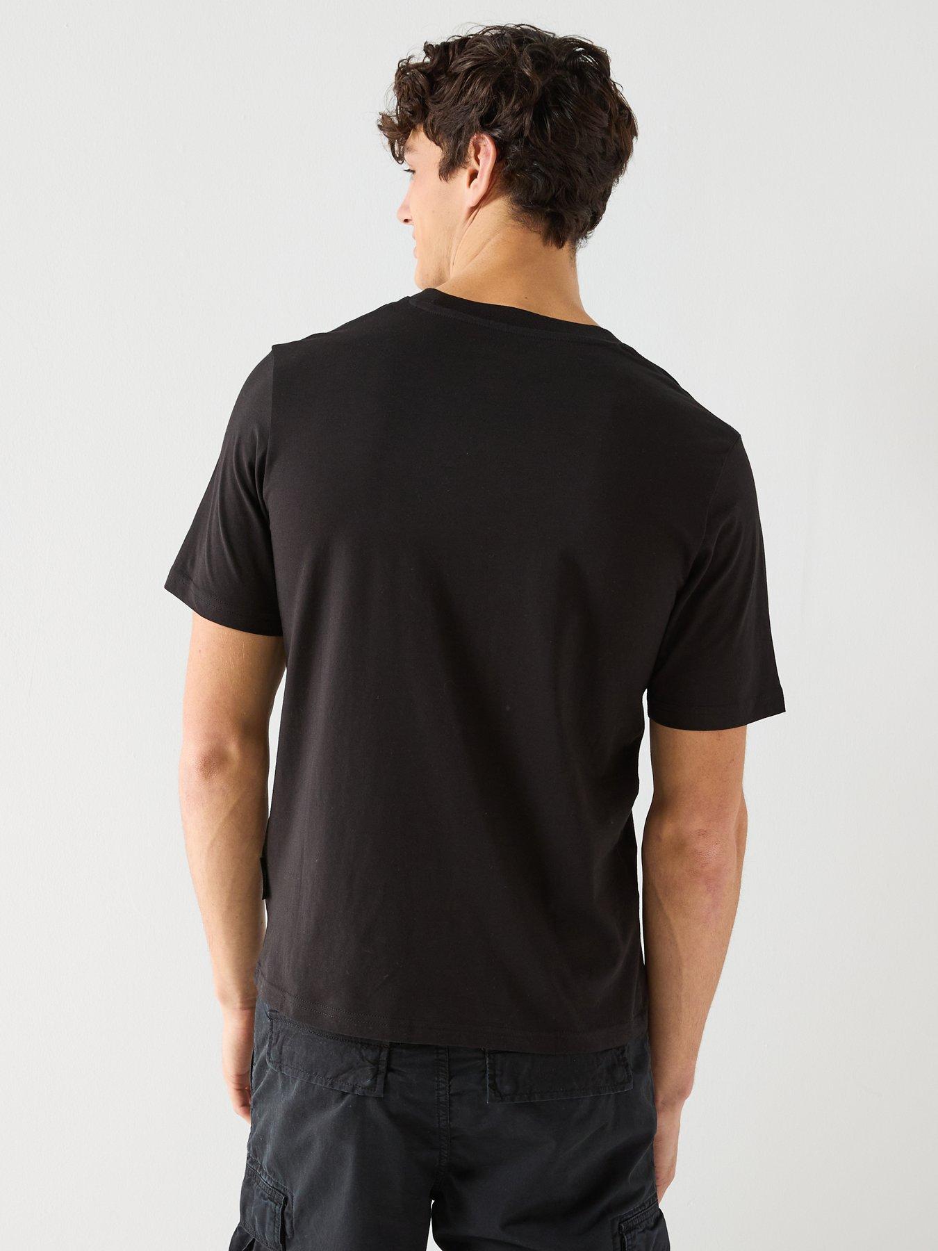  image of jack-jones-flare-branding-t-shirt-black