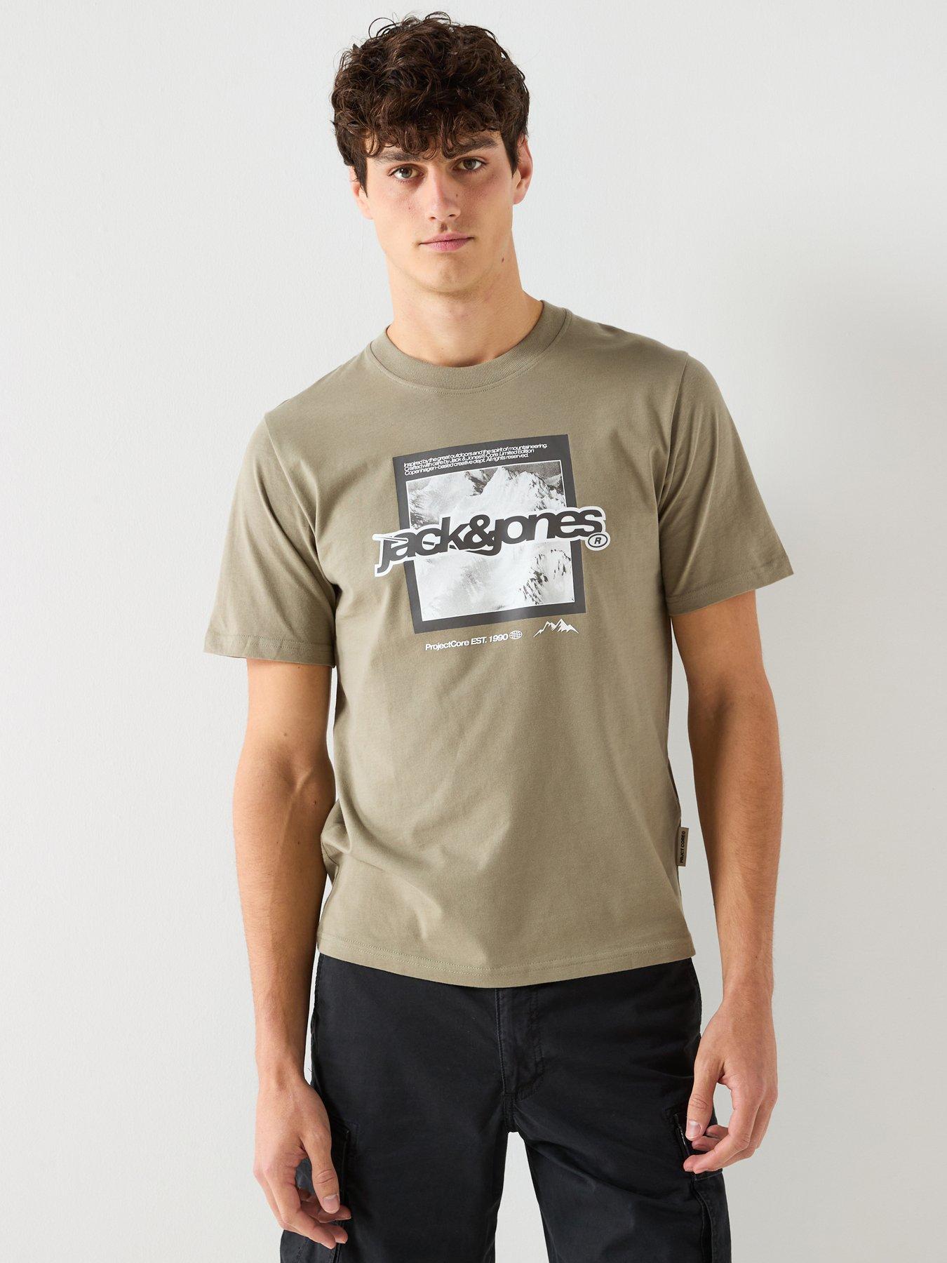 Jack & Jones Flare Branding T-Shirt - Khaki
