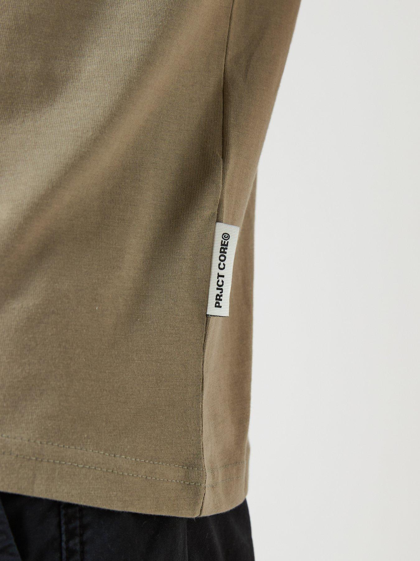  image of jack-jones-flare-branding-t-shirt-khaki