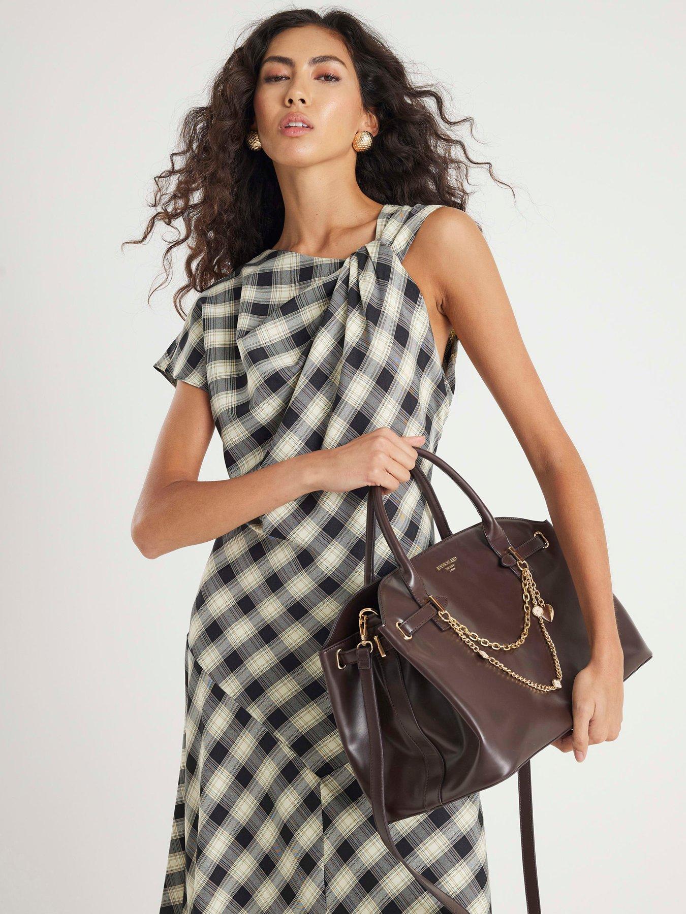 undefined Large Slouchy Charm Tote Bag - Brown