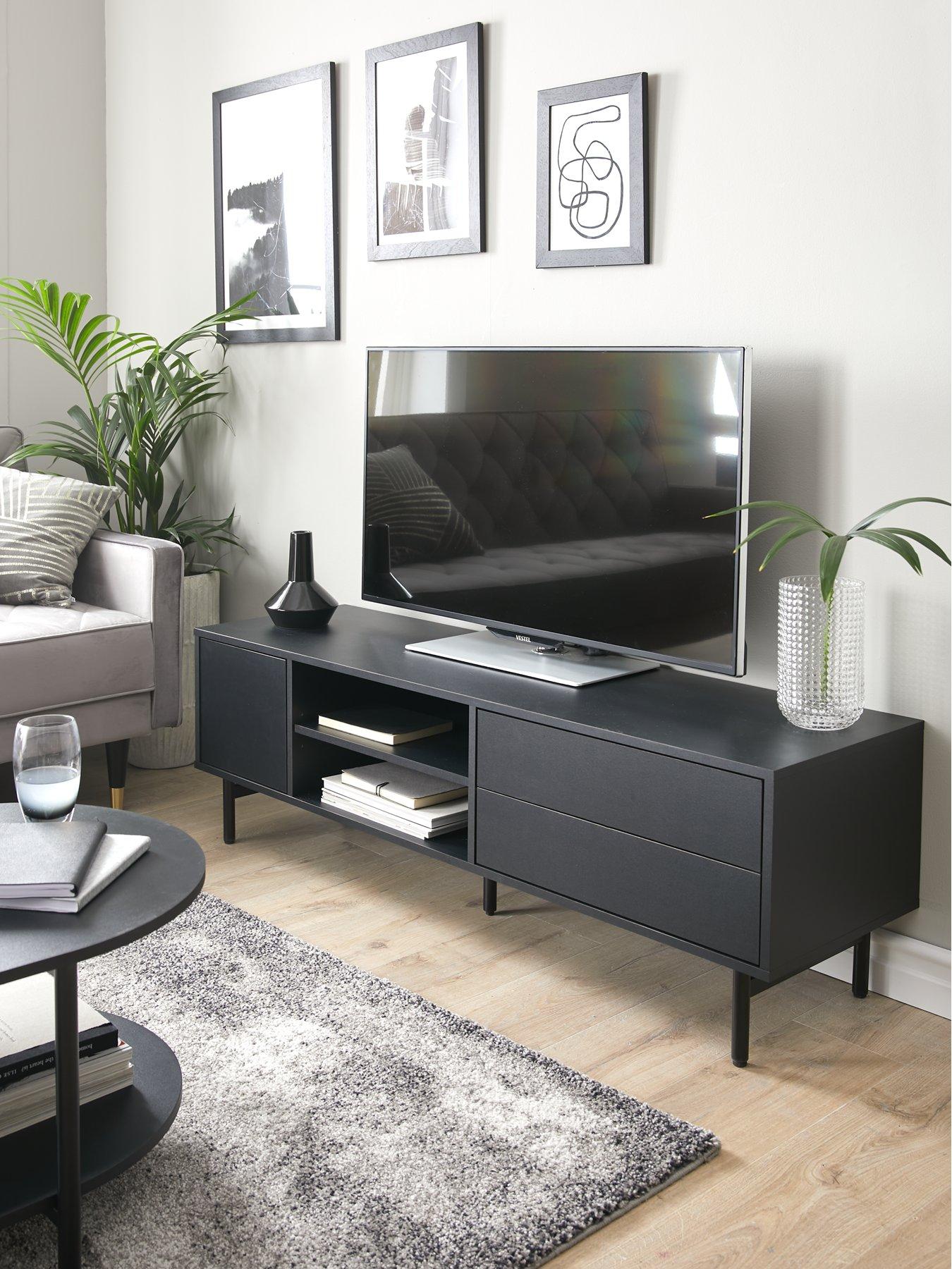 Image 1 of 7 of The Very Collection Hava Tv Unit Black - fits up To 65 inch TV&nbsp;- FSC&reg; Certified