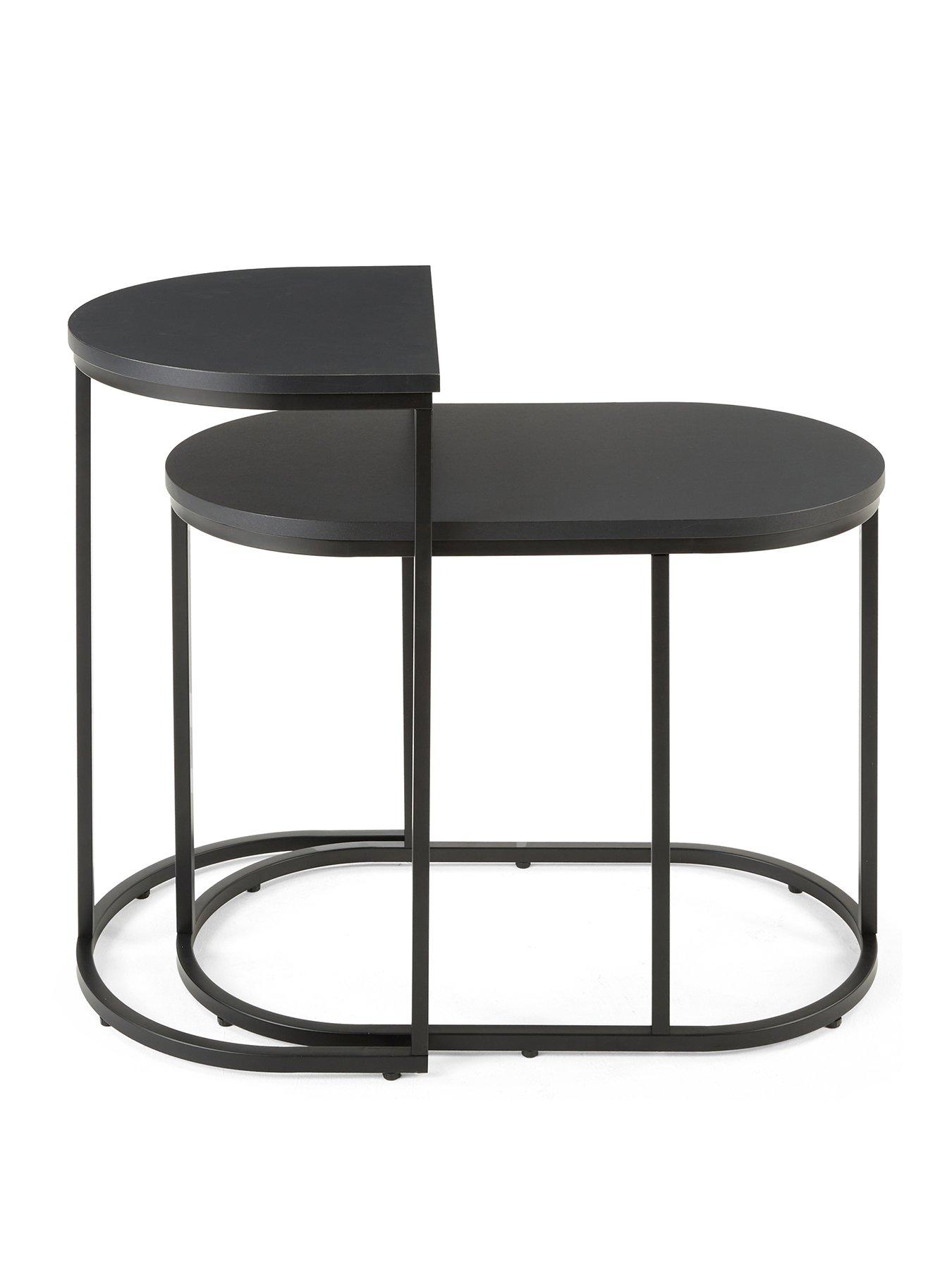  image of very-home-hava-sofa-side-table-nest-black-fscreg-certified