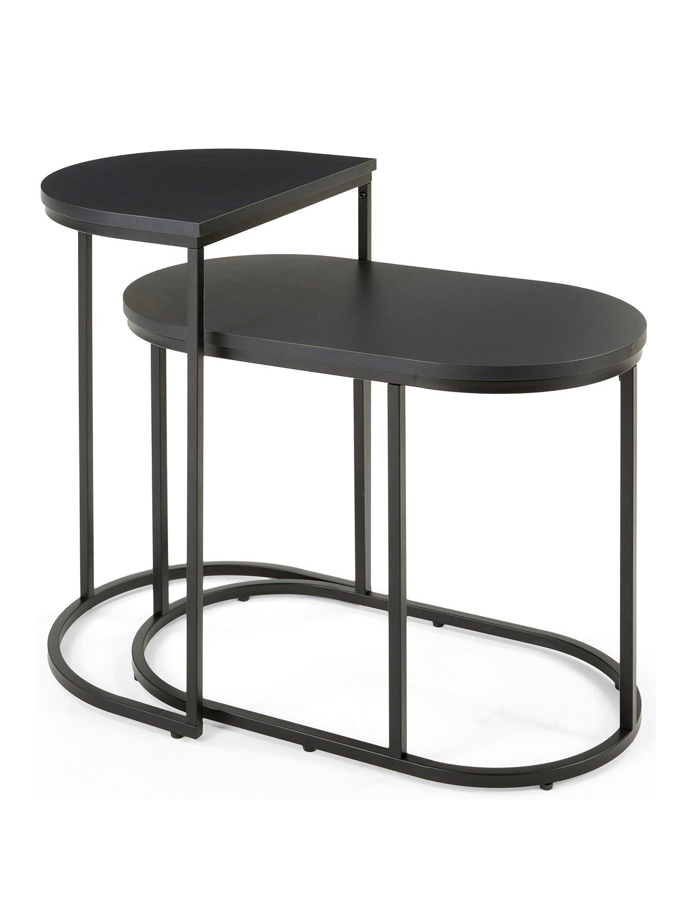  image of very-home-hava-sofa-side-table-nest-black-fscreg-certified