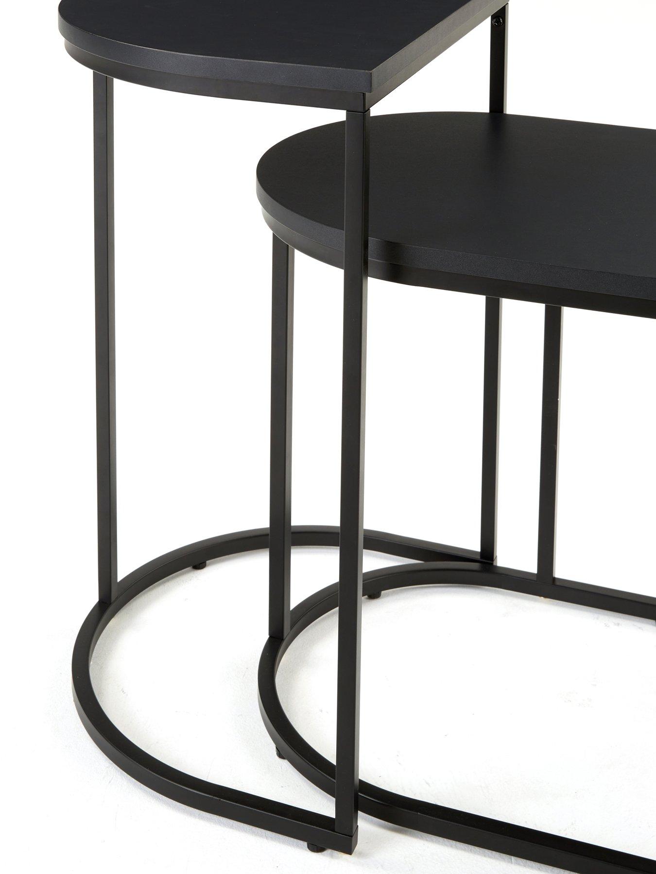  image of very-home-hava-sofa-side-table-nest-black-fscreg-certified