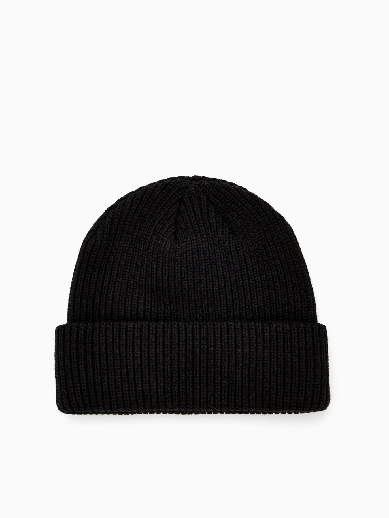 back image of jack-jones-soho-jj-studios-knitted-beanie-hat-black