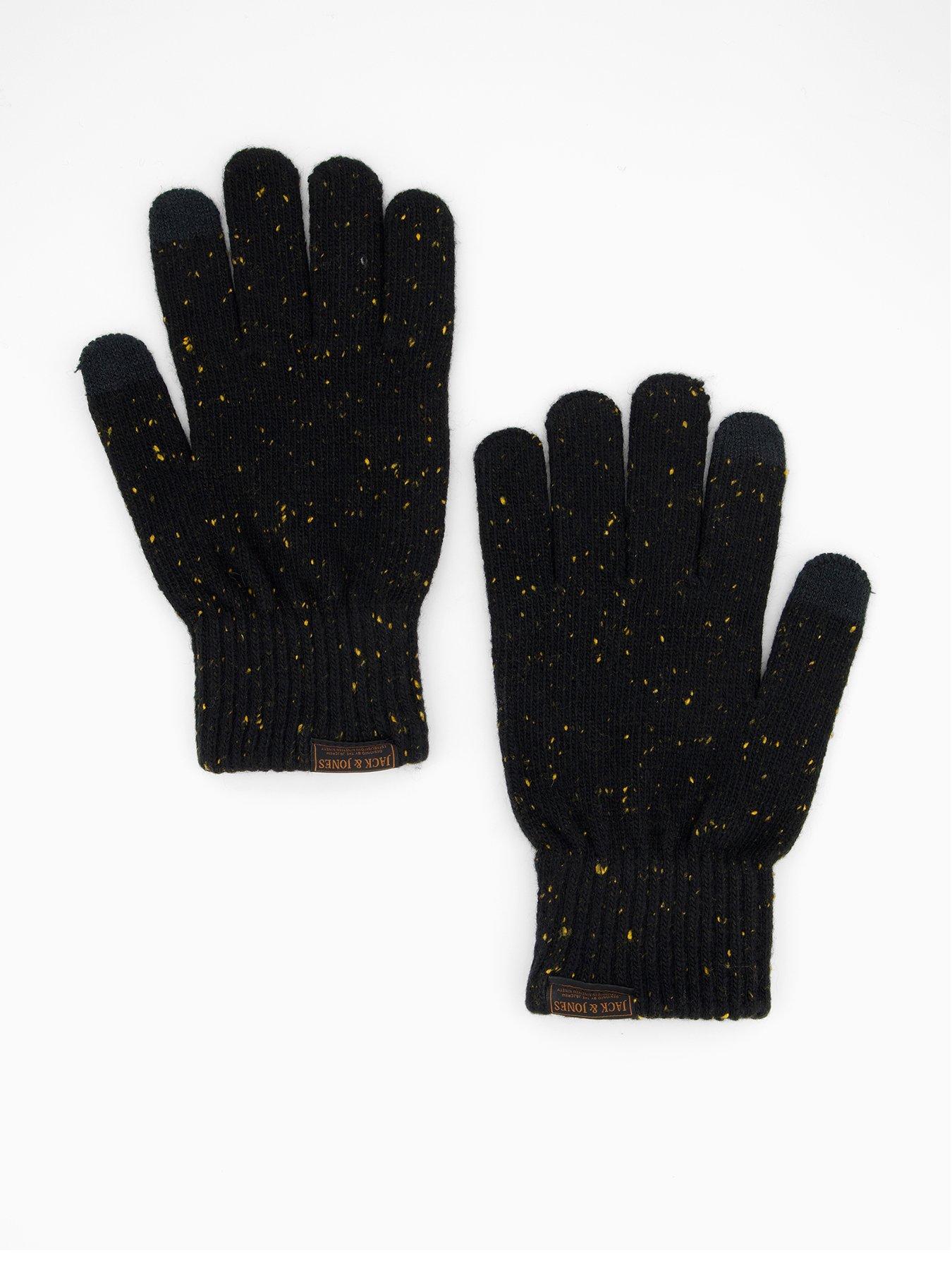 Image 1 of 4 of Jack & Jones Cliff Nap Knitted Gloves - Dark Brown