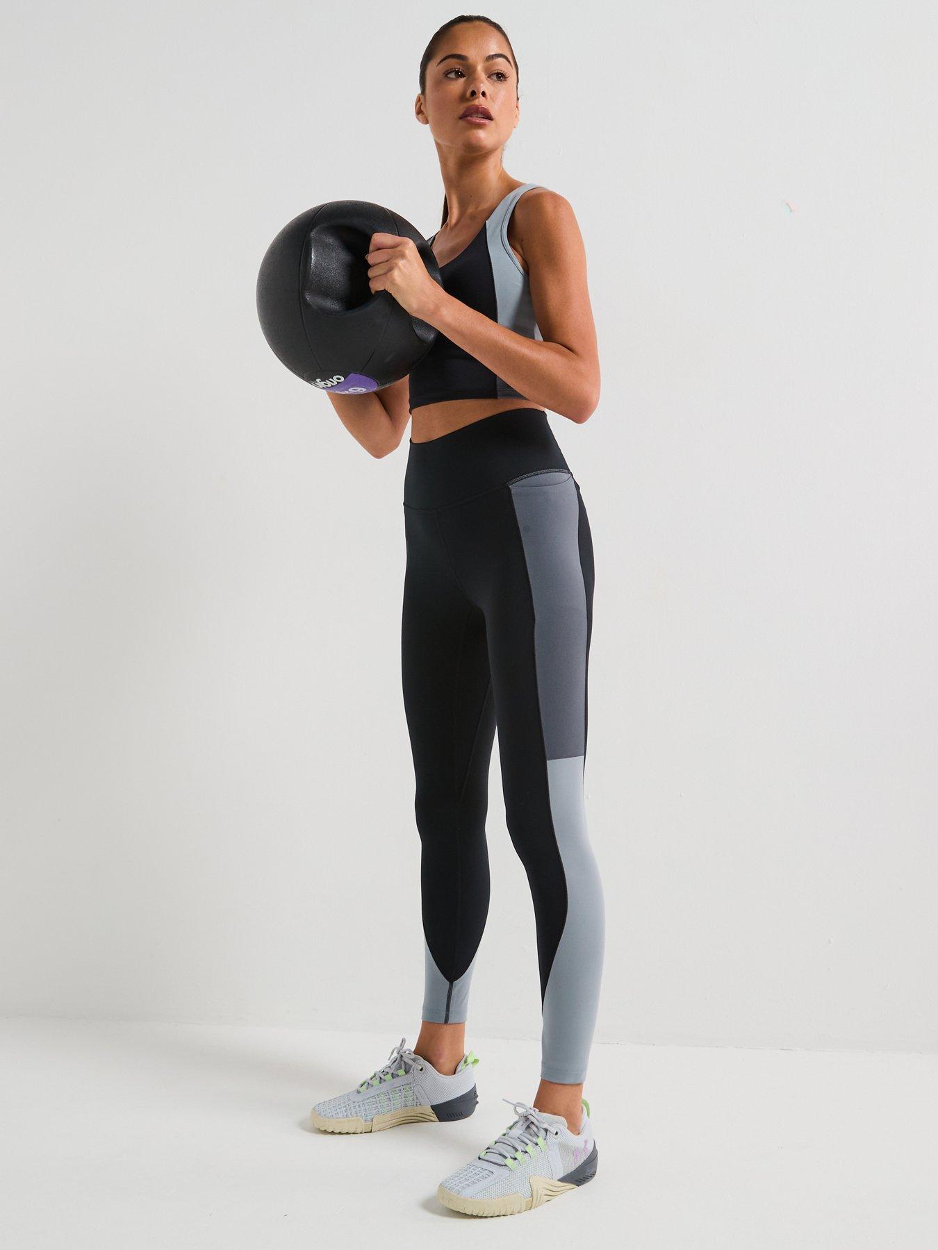 Image 4 of 6 of UNDER ARMOUR Womens Training Meridian Colourblock Ankle Tights - Black