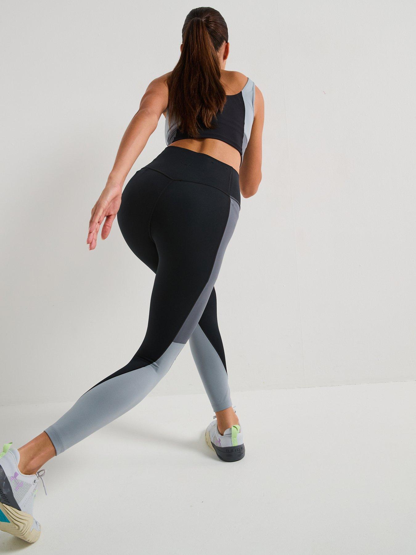 Image 5 of 6 of UNDER ARMOUR Womens Training Meridian Colourblock Ankle Tights - Black