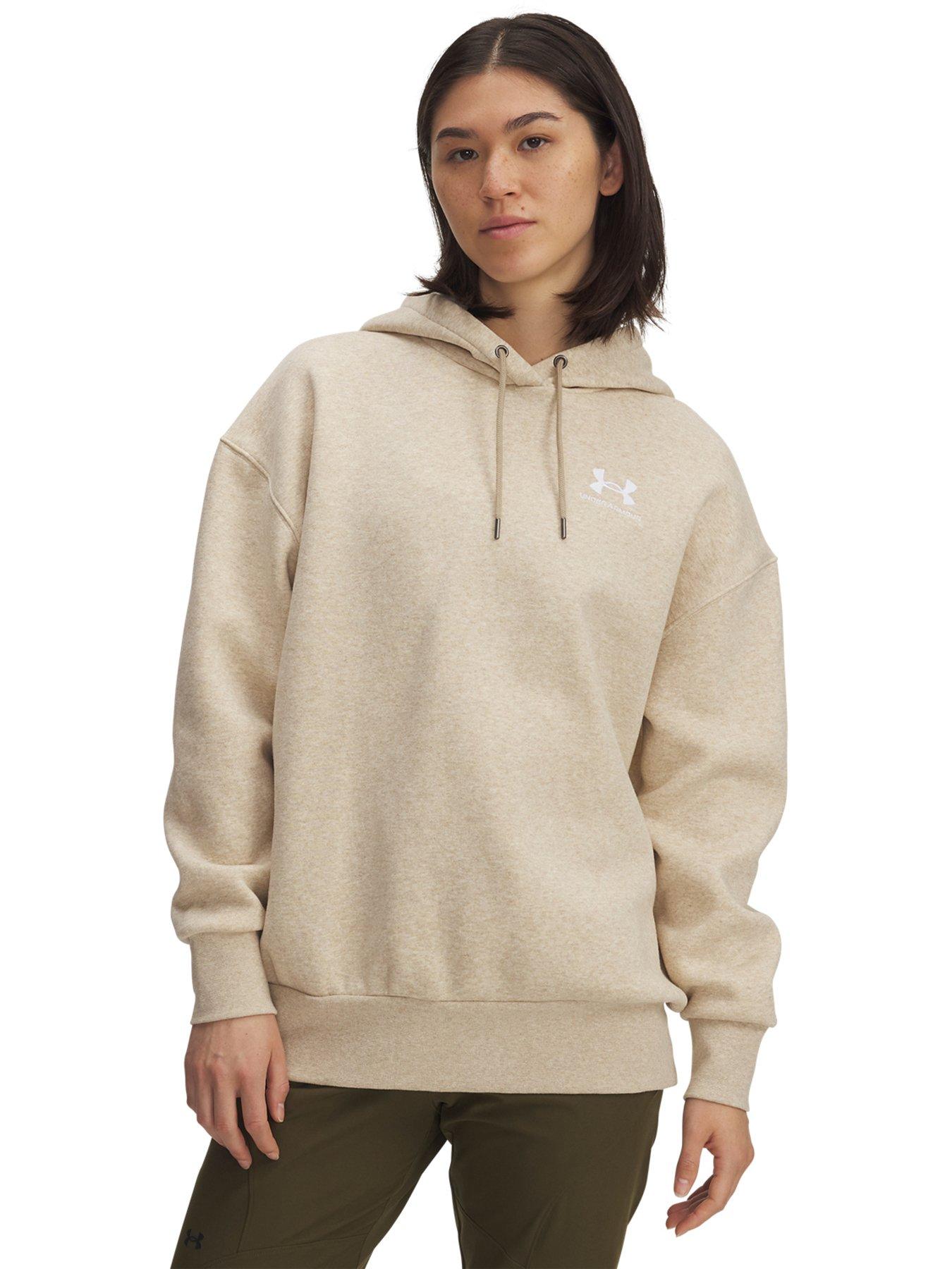 Image 1 of 3 of UNDER ARMOUR Womens Training Icon Fleece Oversized Hoodie - Khaki