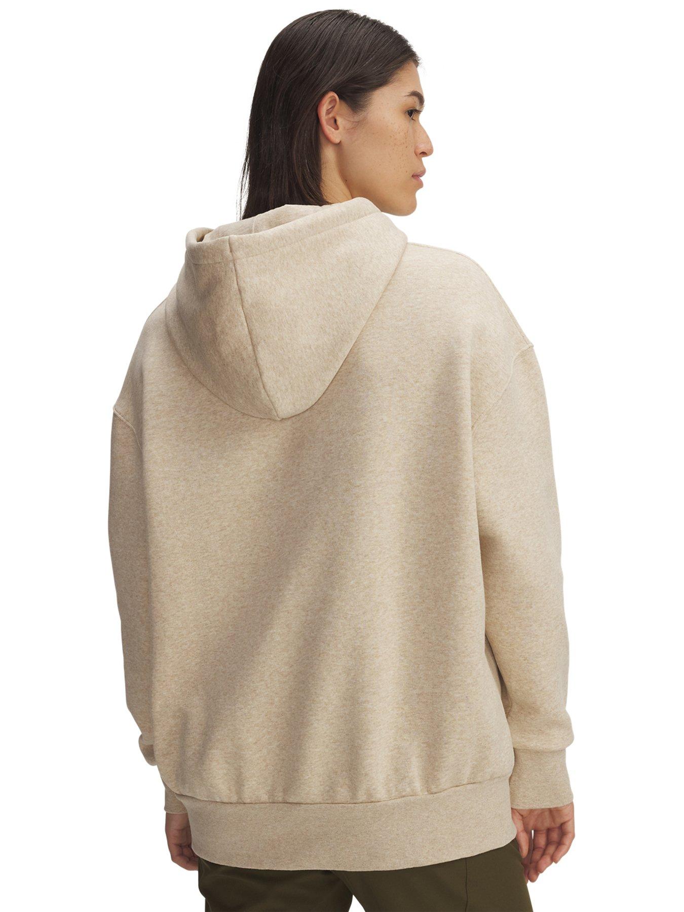 Image 2 of 3 of UNDER ARMOUR Womens Training Icon Fleece Oversized Hoodie - Khaki