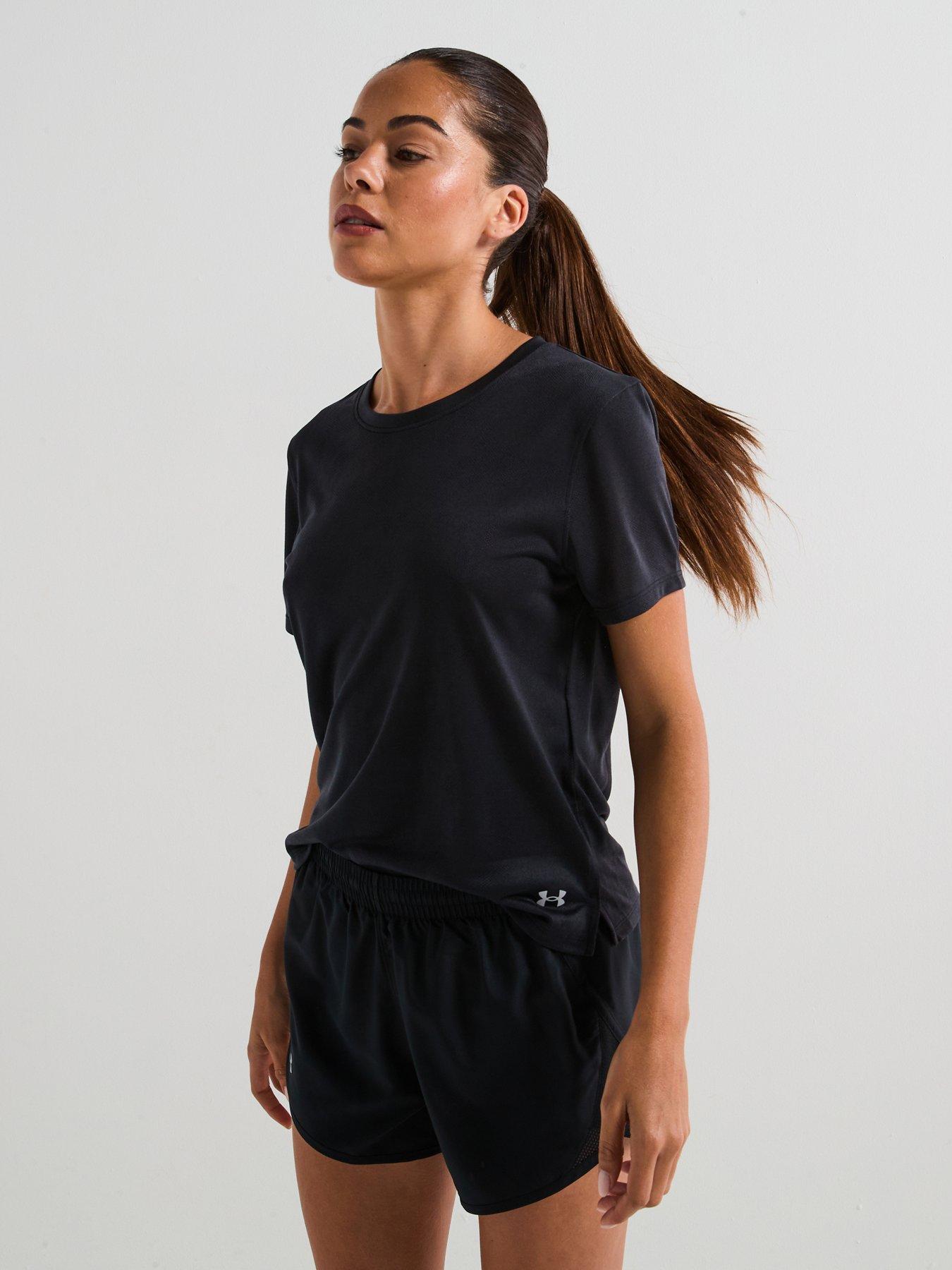 undefined Womens Running Launch Jacquard T-Shirt - Black