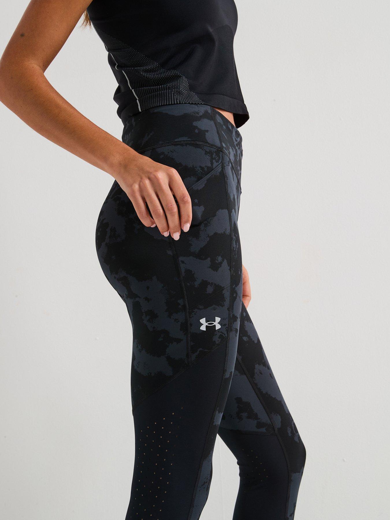 Image 5 of 6 of UNDER ARMOUR Womens Running Launch Ankle Print Tights - Black/grey