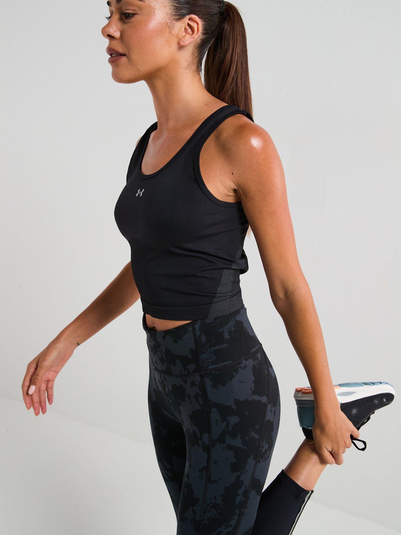 Image 6 of 6 of UNDER ARMOUR Womens Running Launch Ankle Print Tights - Black/grey