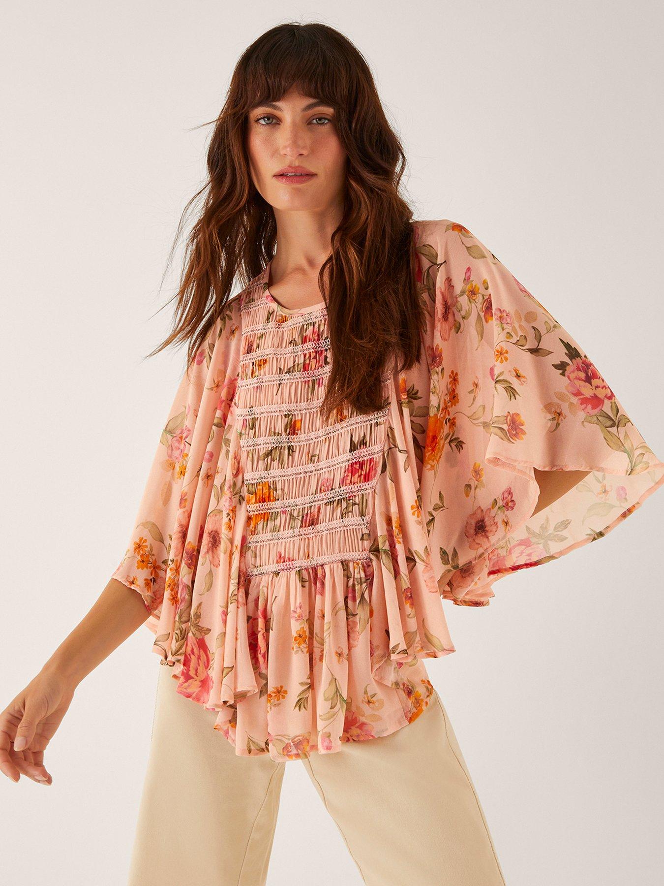 undefined Cassia Floral Blouse - Nude