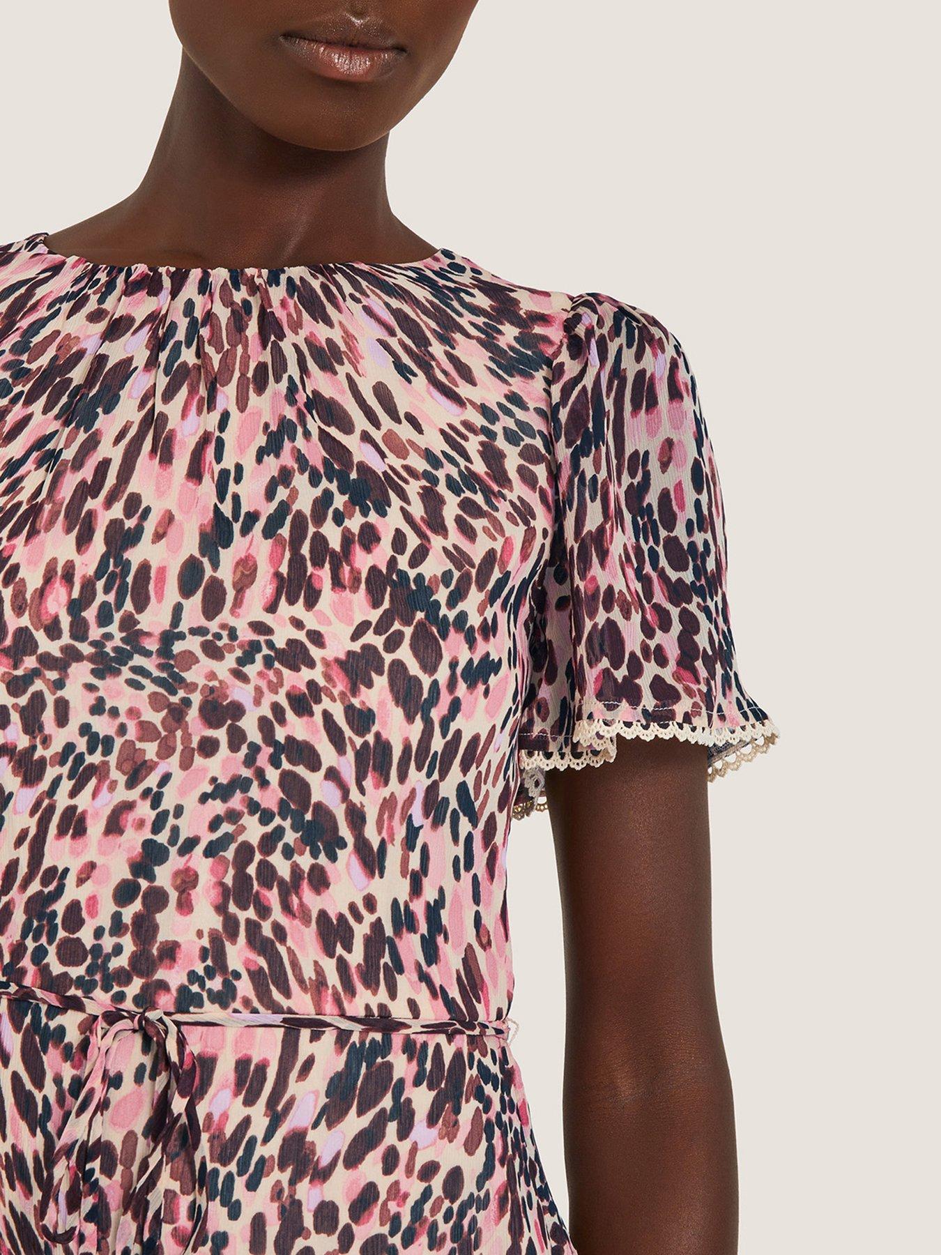 Image 3 of 3 of Monsoon Sisi Animal Dress - Pink