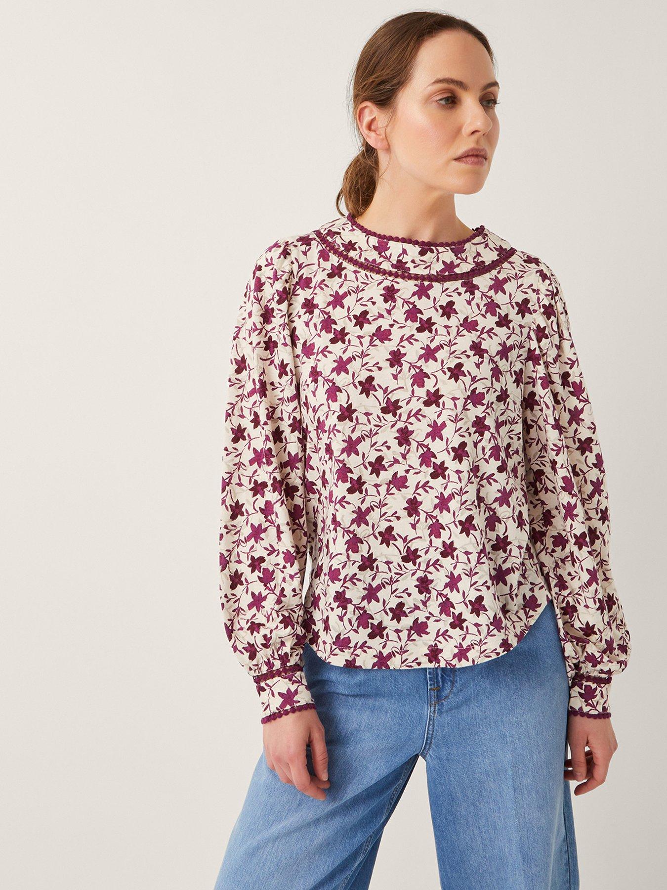 undefined Felipa Print Jersey Top - Ivory