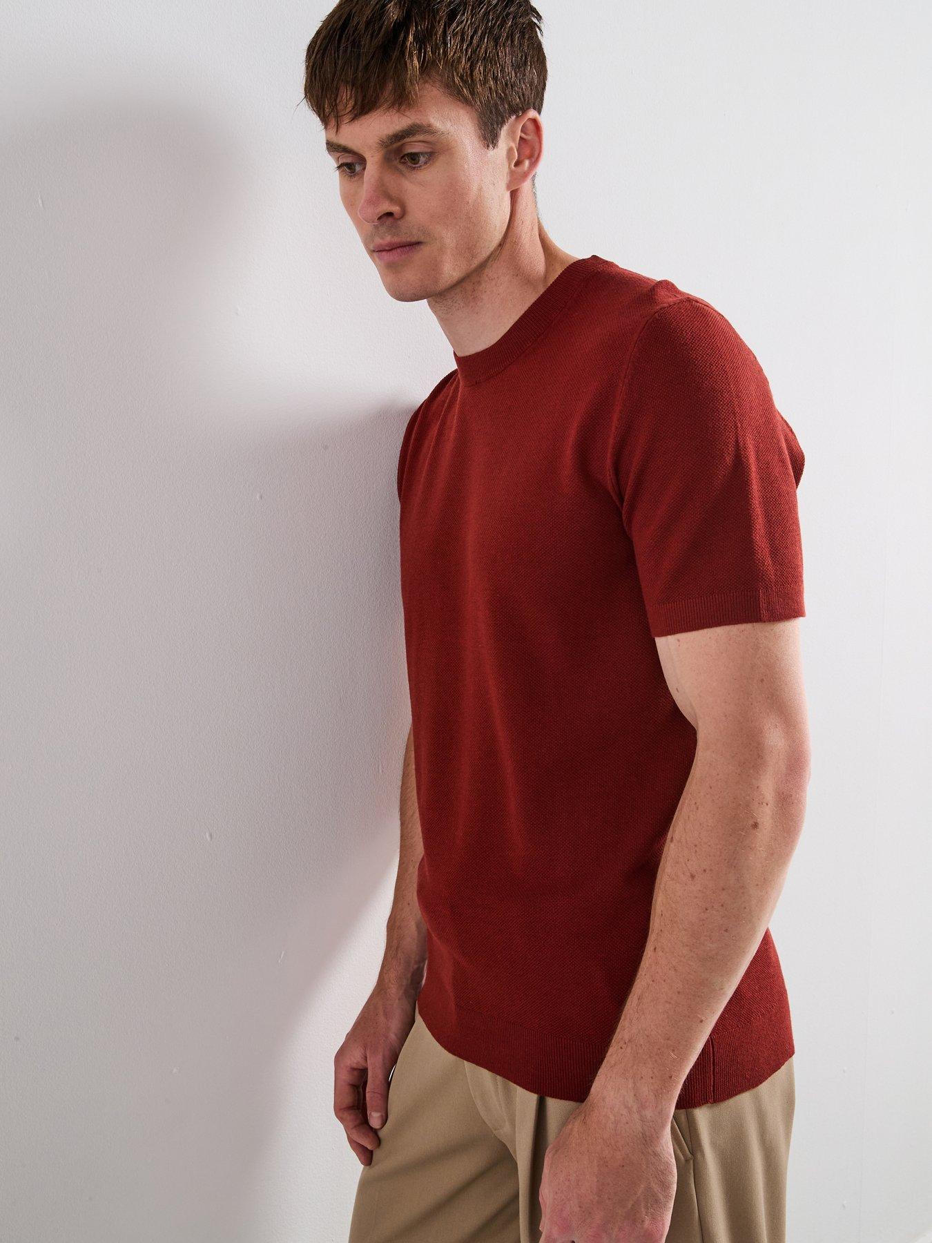 Mango Andrew Knitted T-Shirt - Orange