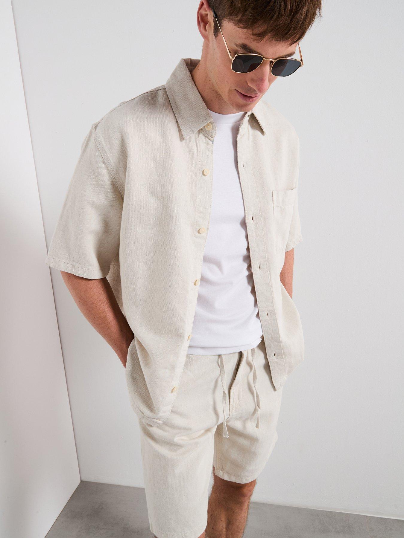mango-guido-short-sleeve-shirt-light-beige