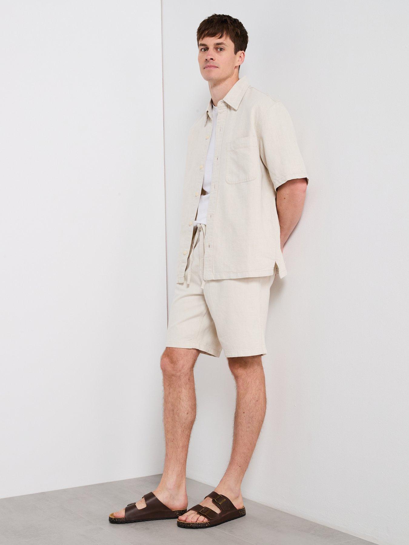 Image 3 of 6 of Mango Guido Short Sleeve Shirt - Light Beige