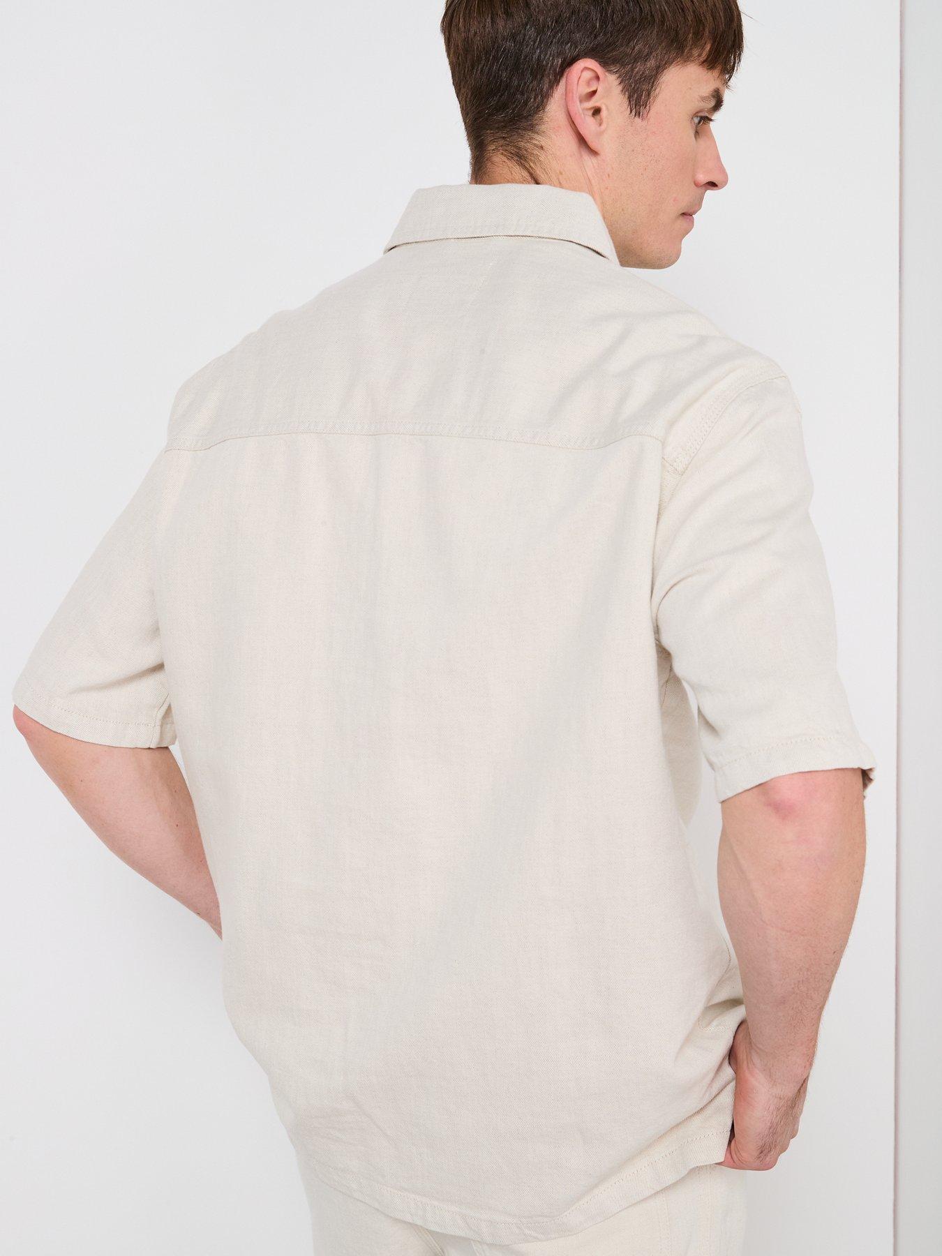 Image 5 of 6 of Mango Guido Short Sleeve Shirt - Light Beige