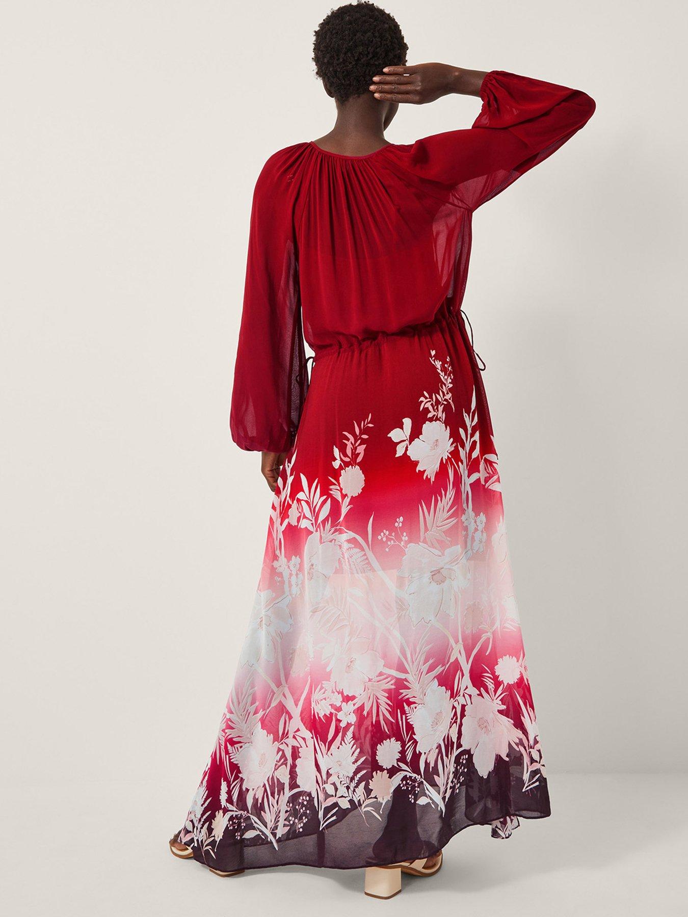 Image 2 of 5 of Monsoon Lilian Printed Dress - Red