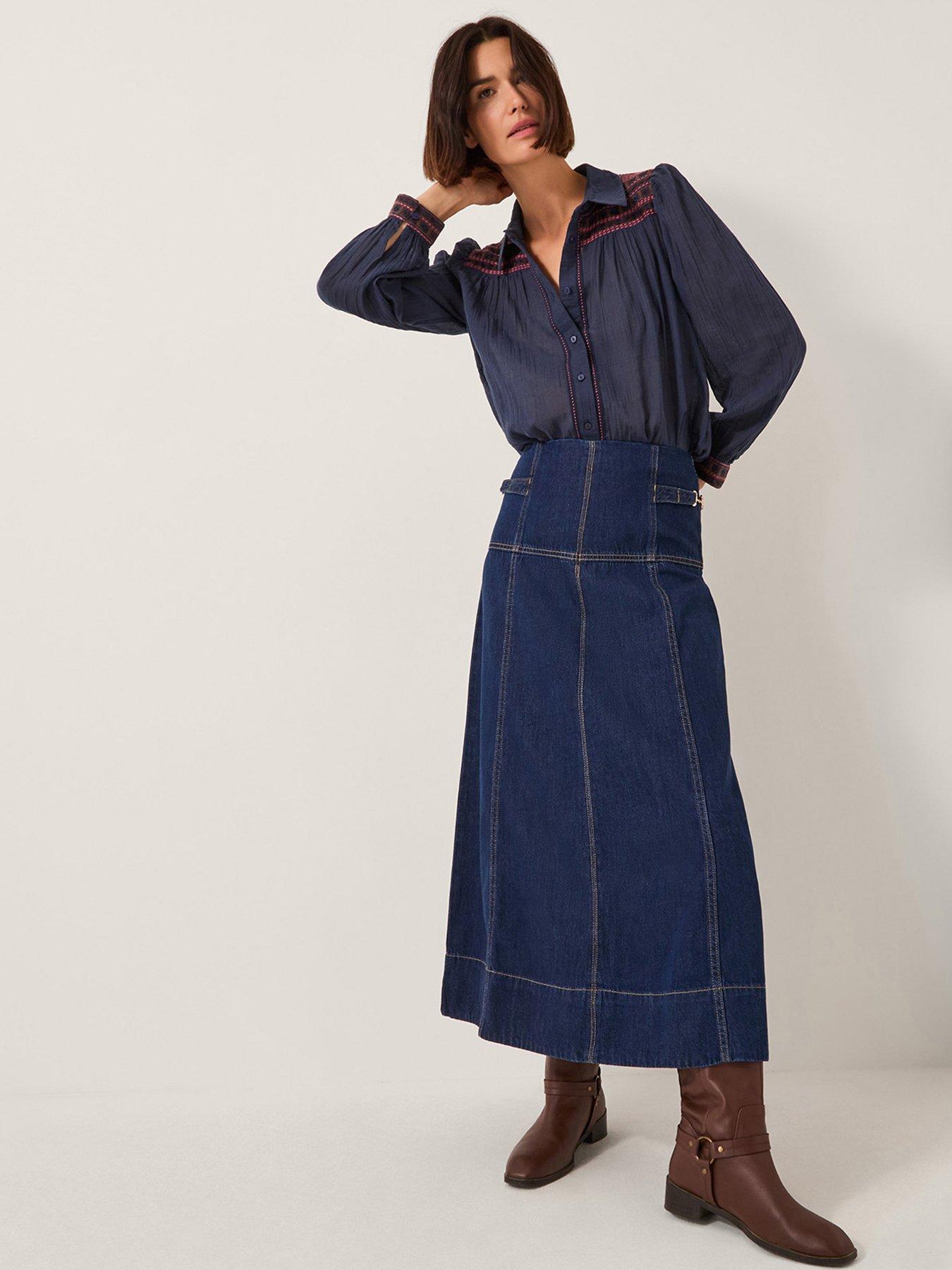  image of monsoon-felicity-embroidered-shirt-navy