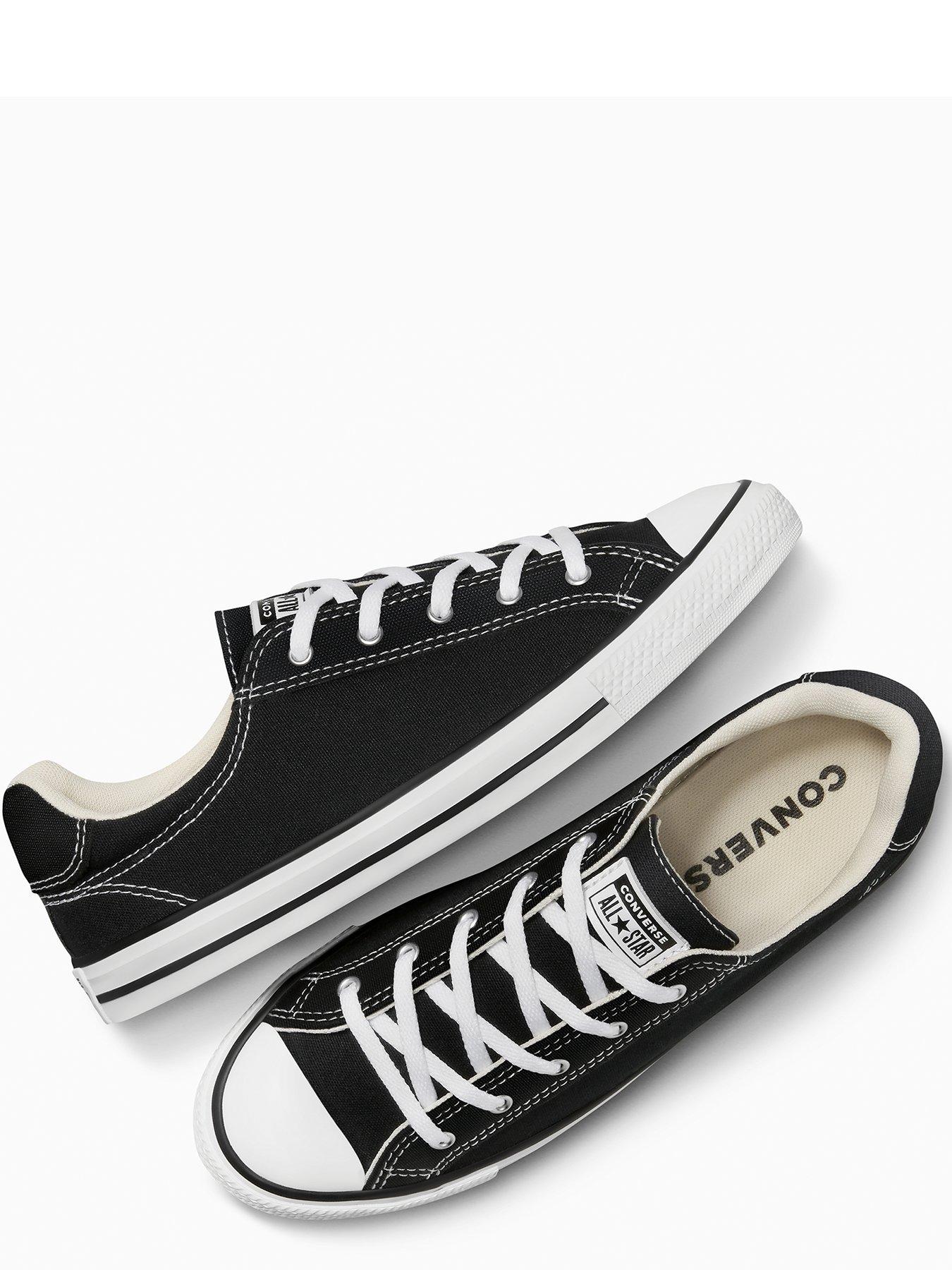  image of converse-womens-chuck-taylor-all-star-dainty-lucky-low-tops-black