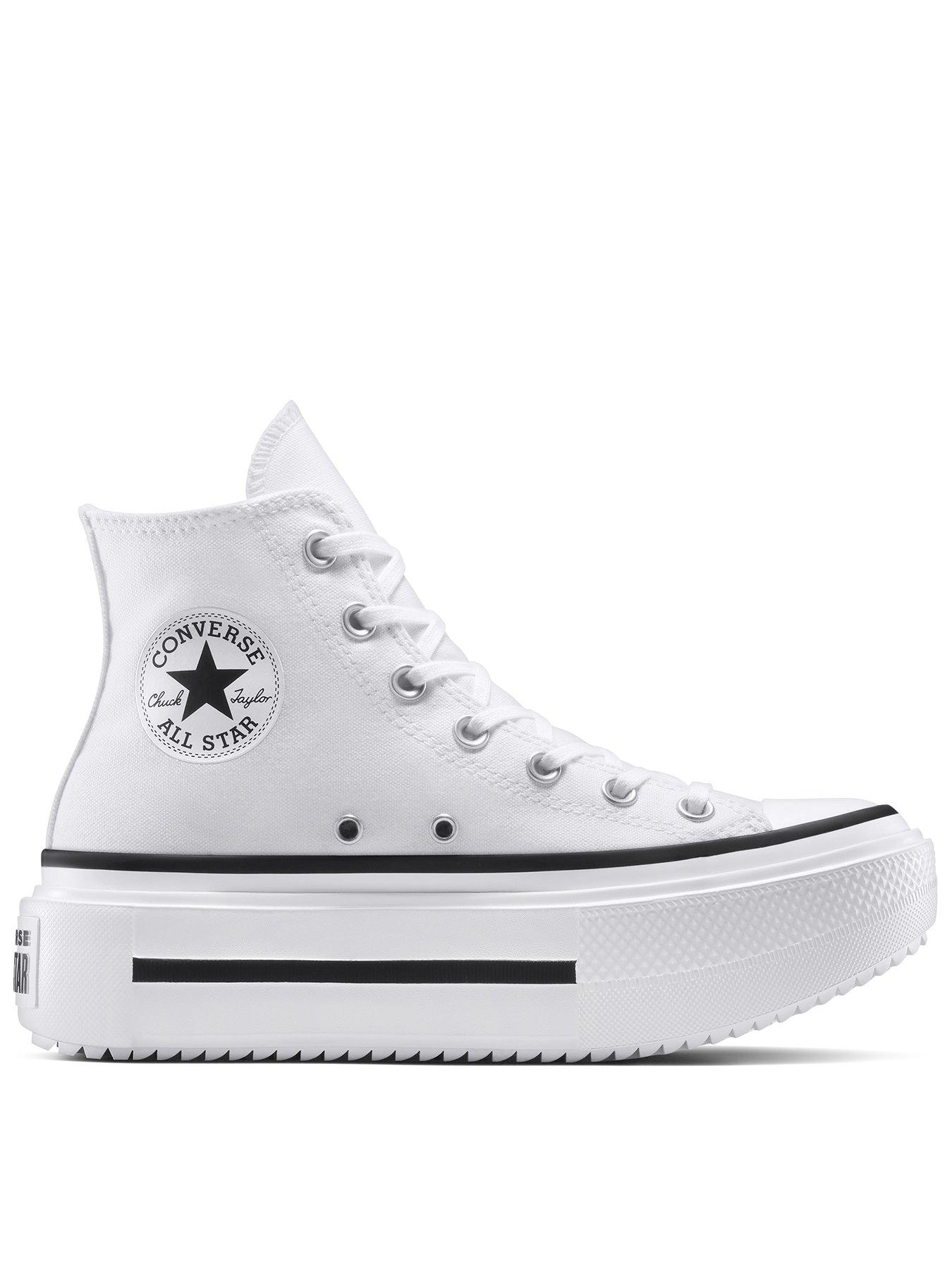 Image 1 of 7 of Converse Womens Chuck Taylor All Star Lift Double Stack High Top - White