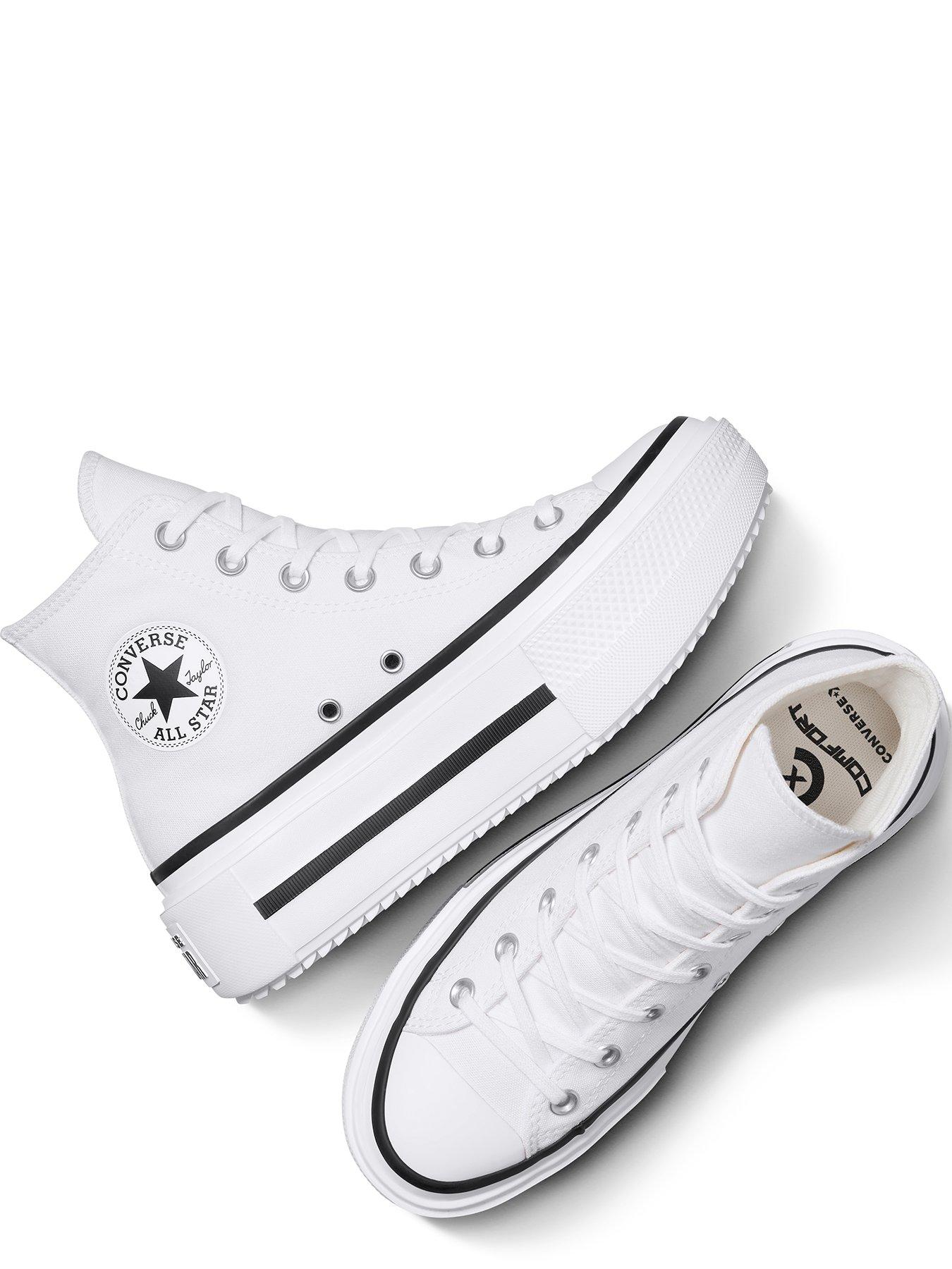 Image 4 of 7 of Converse Womens Chuck Taylor All Star Lift Double Stack High Top - White