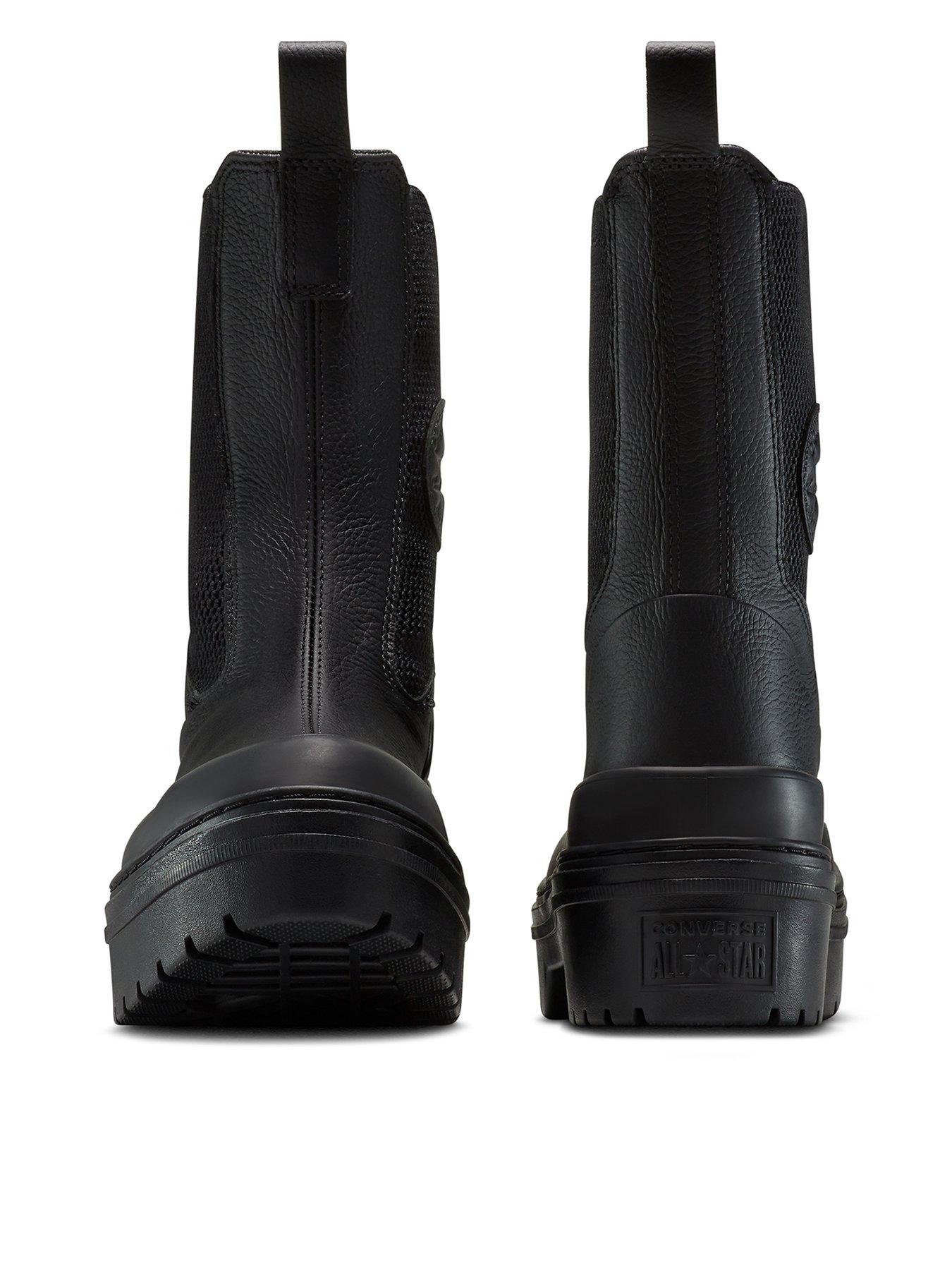 Image 3 of 6 of Converse Womens Women'S Converse Chuck Taylor All Star Lugged Heel Chelsea Boot High Top -Black