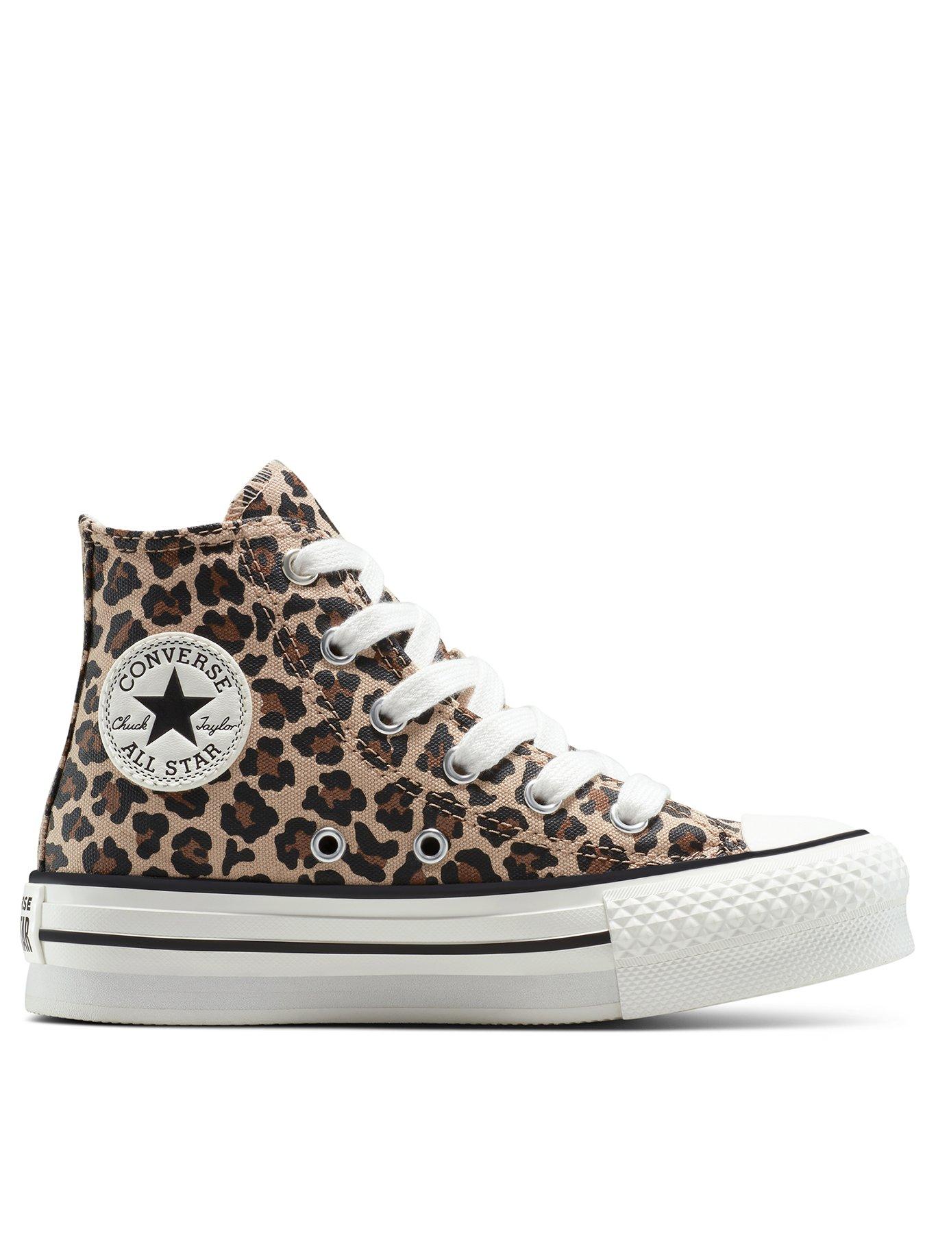 undefined Kids Chuck Taylor All Star Eva Lift Hi Animal Print - Brown