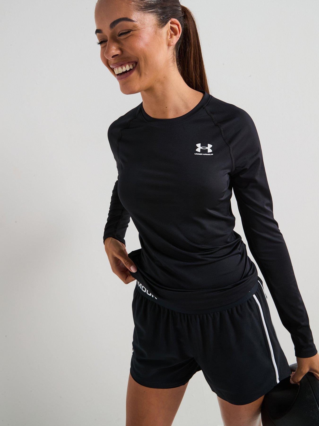 undefined Womens Training Heatgear Authentics Comp Long Sleeve Top - Black