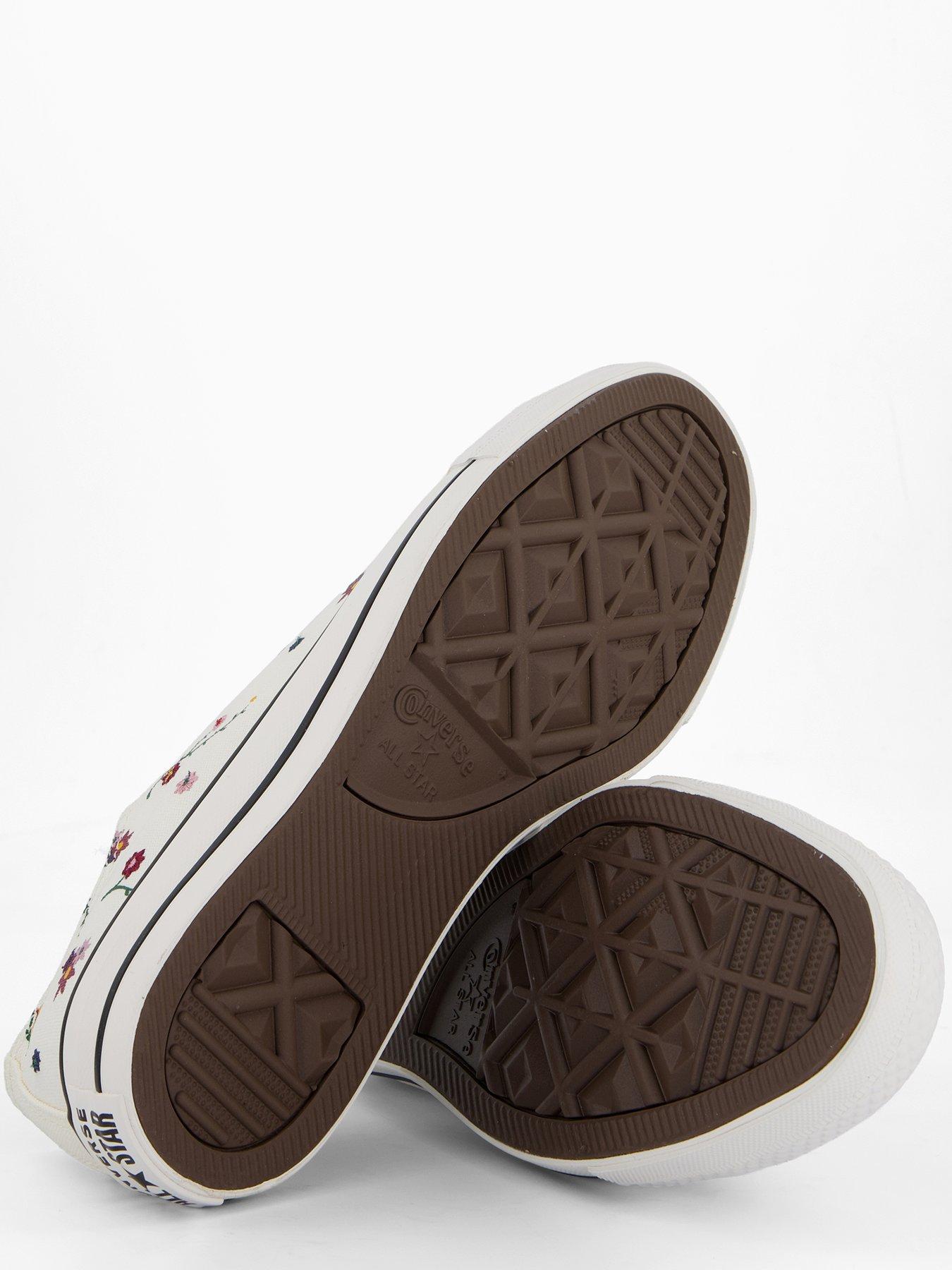 Image 4 of 7 of Converse Womens Converse Chuck Taylor All Star Floral Low Top -White