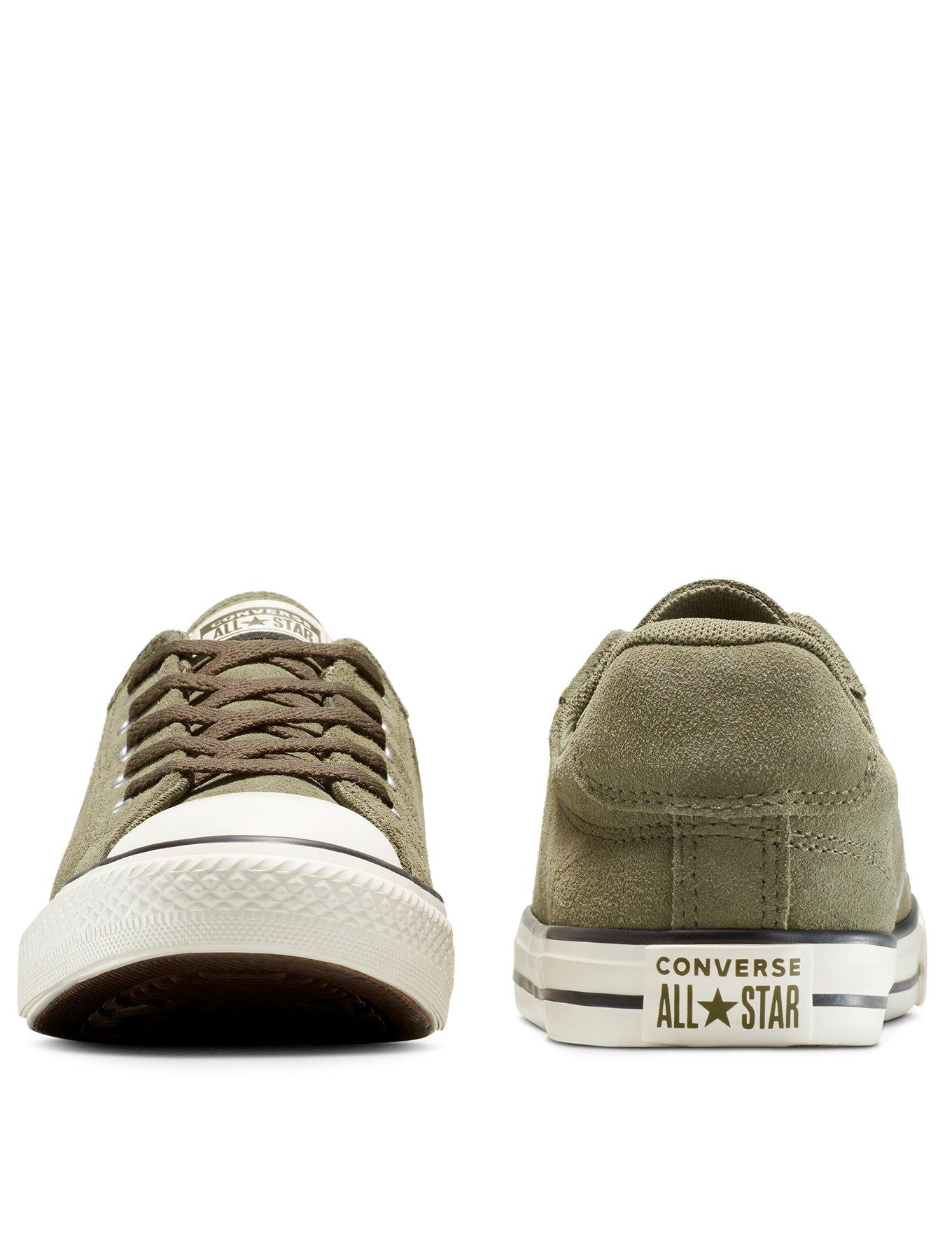 Image 3 of 7 of Converse Womens Chuck Taylor All Star Dainty Lucky Suede Low Top - Green