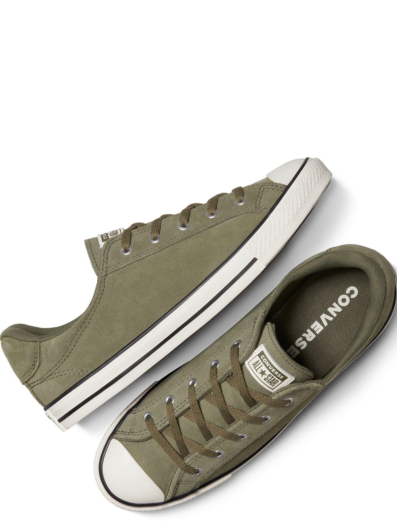 Image 4 of 7 of Converse Womens Chuck Taylor All Star Dainty Lucky Suede Low Top - Green