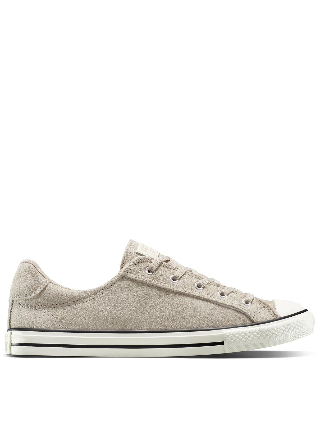 Image 1 of 7 of Converse Womens Chuck Taylor All Star Dainty Lucky Suede Low Top - Beige