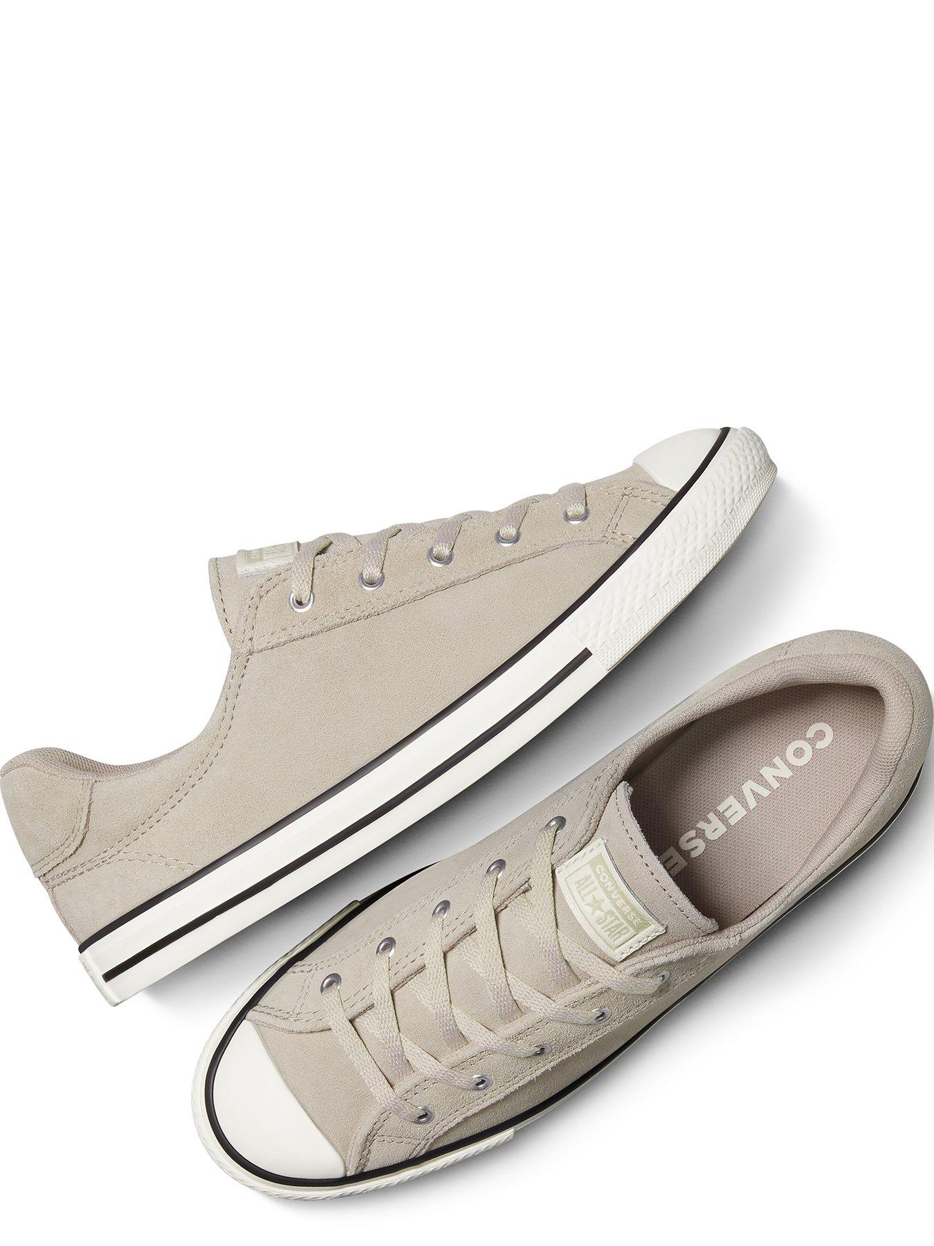 Image 4 of 7 of Converse Womens Chuck Taylor All Star Dainty Lucky Suede Low Top - Beige