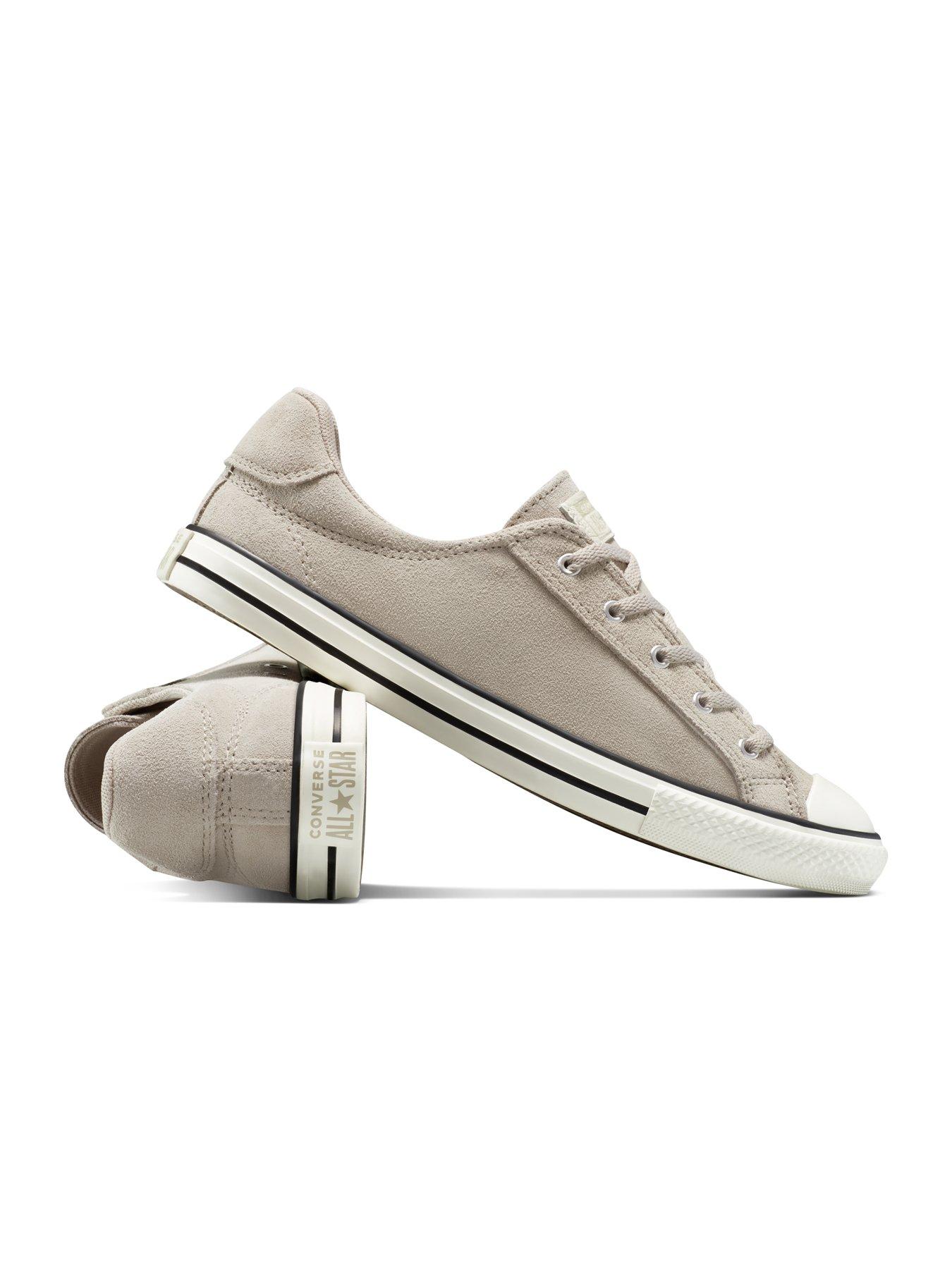 Image 6 of 7 of Converse Womens Chuck Taylor All Star Dainty Lucky Suede Low Top - Beige