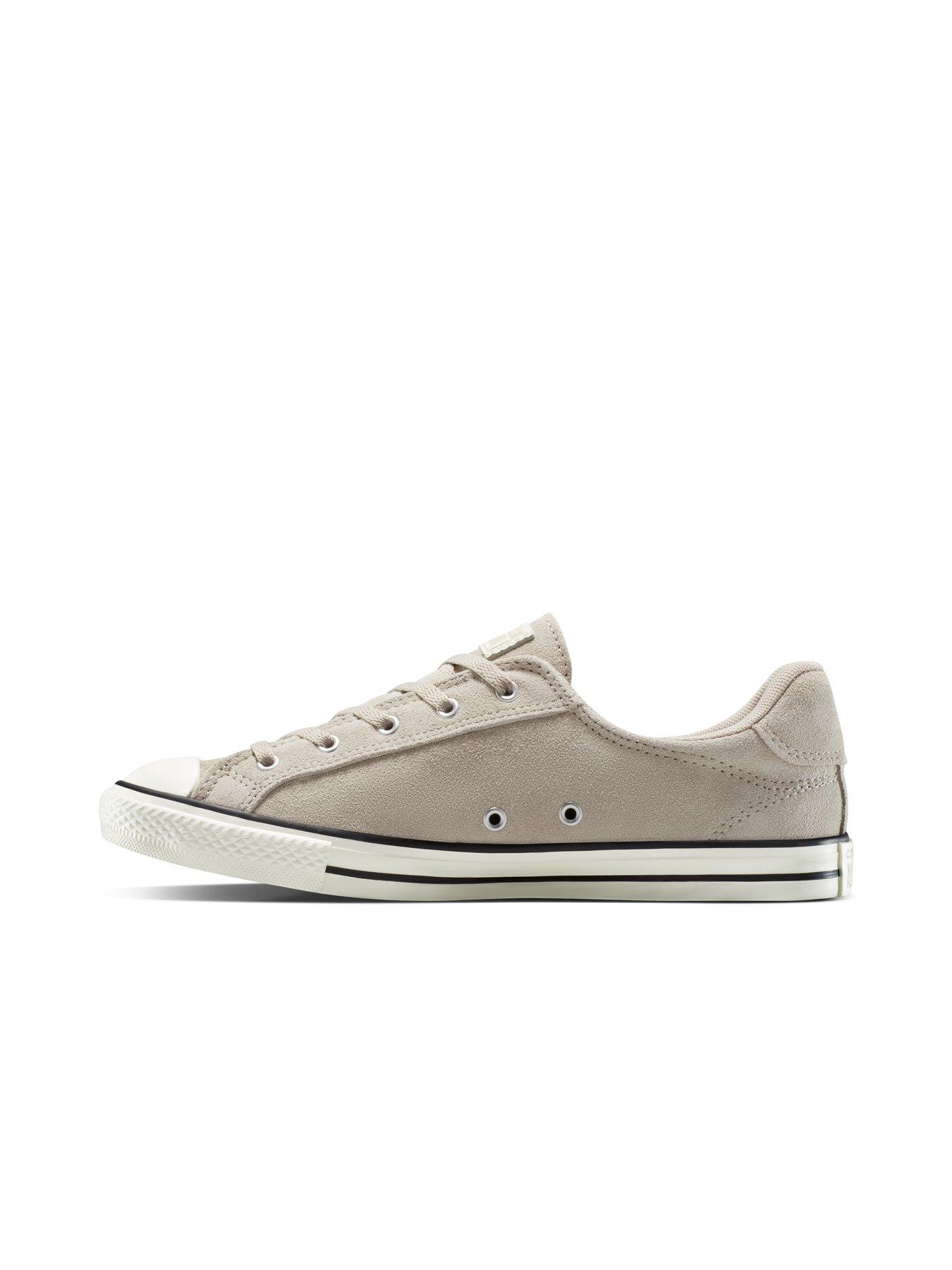 Image 7 of 7 of Converse Womens Chuck Taylor All Star Dainty Lucky Suede Low Top - Beige