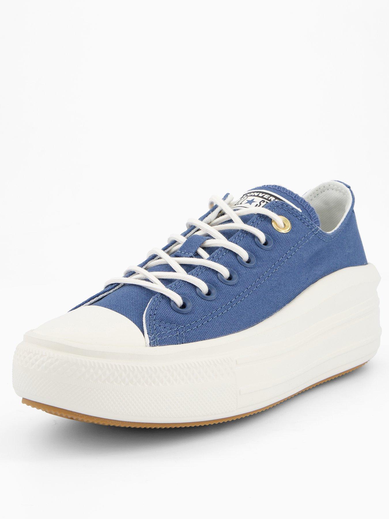 Image 2 of 7 of Converse Womens Chuck Taylor All Star Move Platform Low Top - Blue