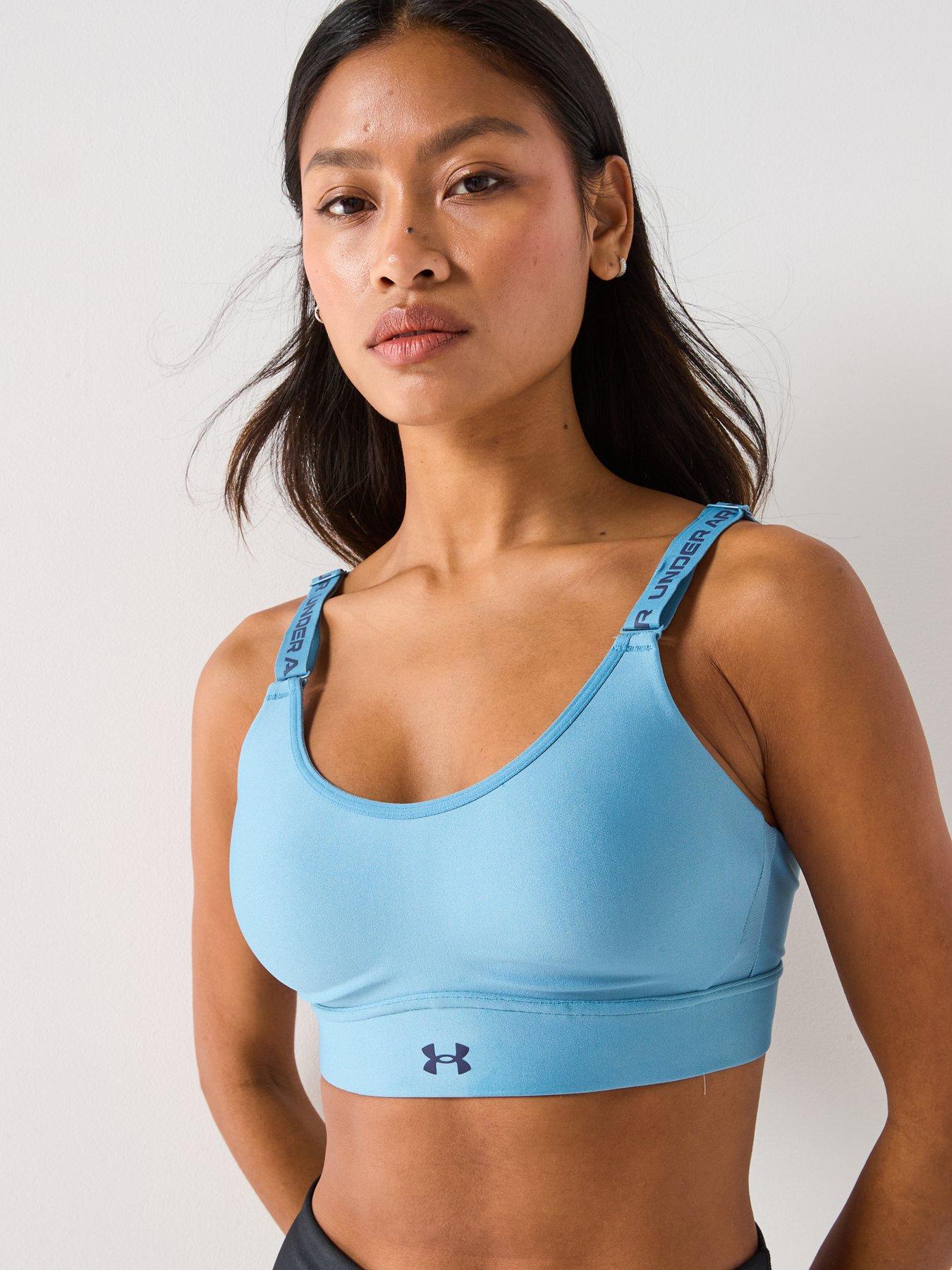 UNDER ARMOUR Womens Training Infinity 20 Mid Support A-C Cup Sports Bra - Blue