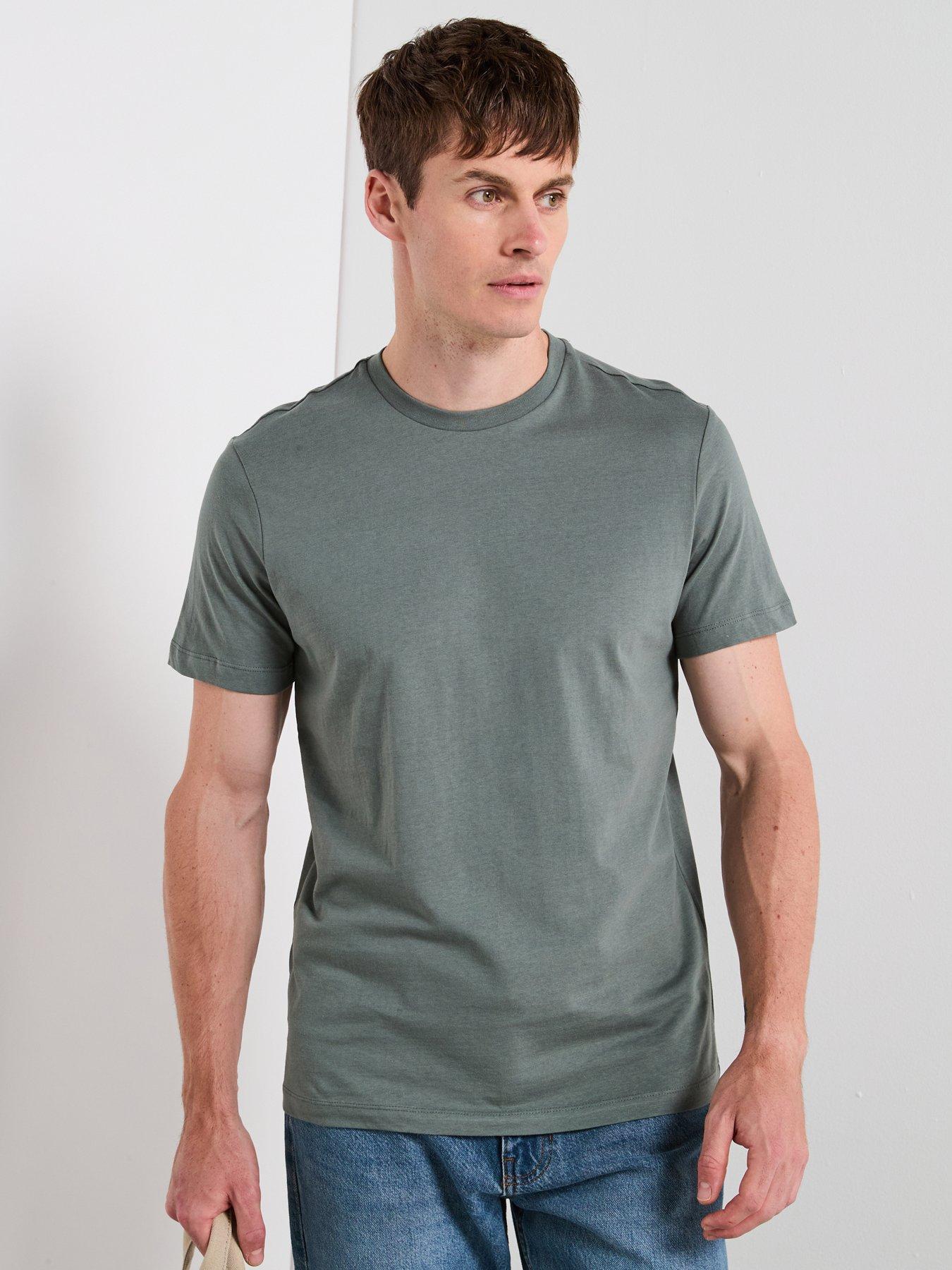 Image 1 of 6 of Mango Cherlo Cotton Crew Neck Short Sleeve T-Shirt - Khaki