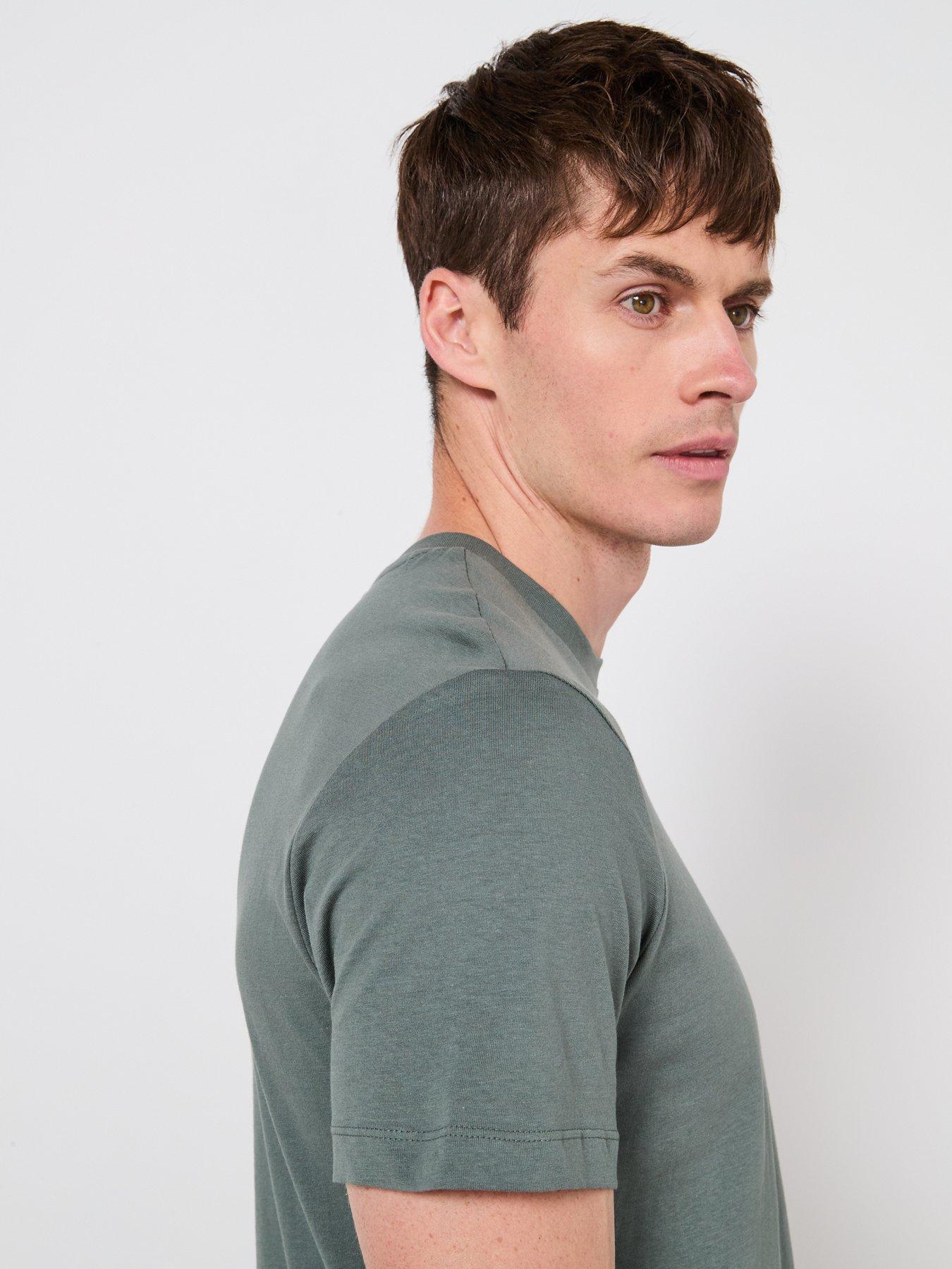 Image 5 of 6 of Mango Cherlo Cotton Crew Neck Short Sleeve T-Shirt - Khaki