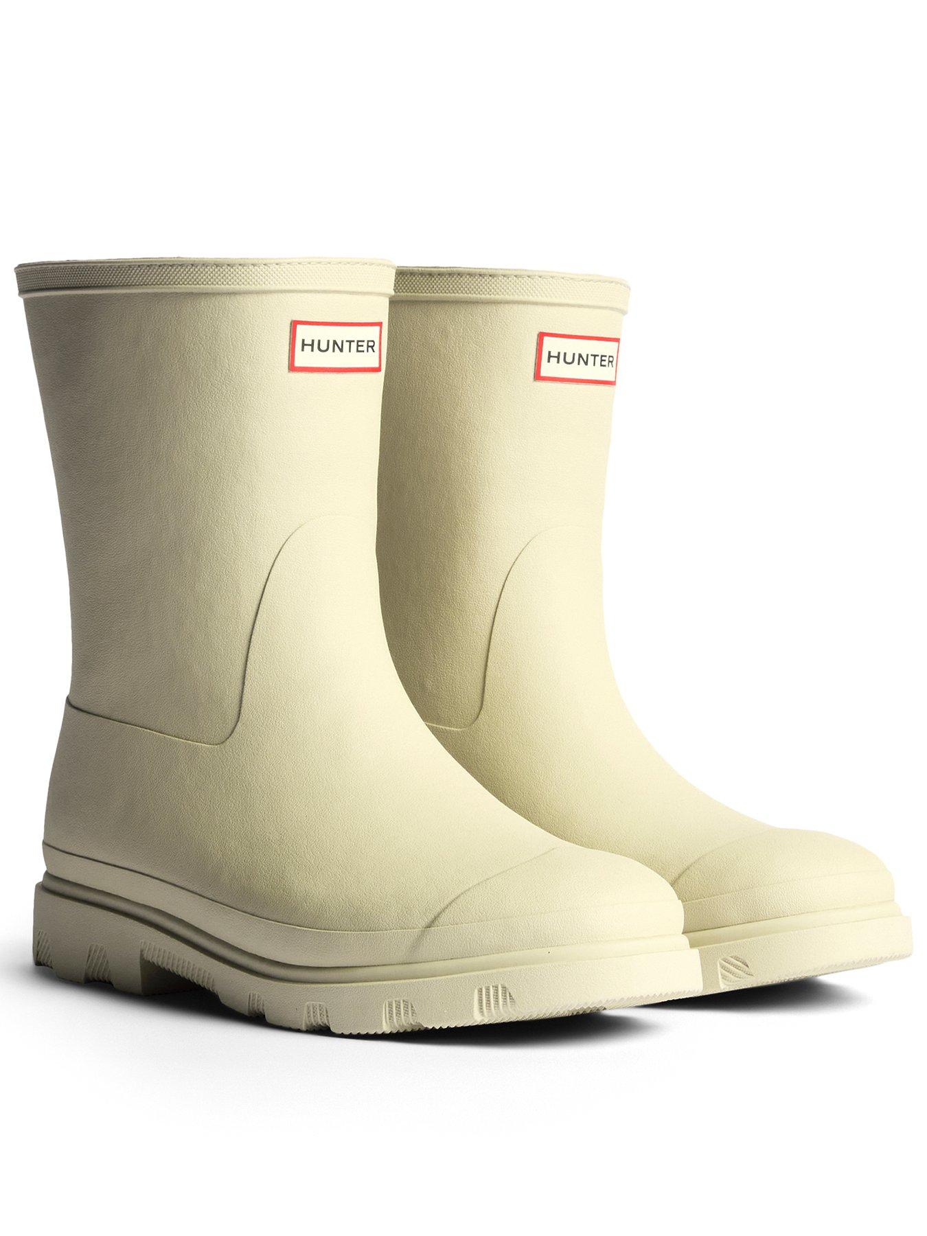 Image 1 of 5 of Hunter Downpour Short Insulated Wellington Boot- Beige