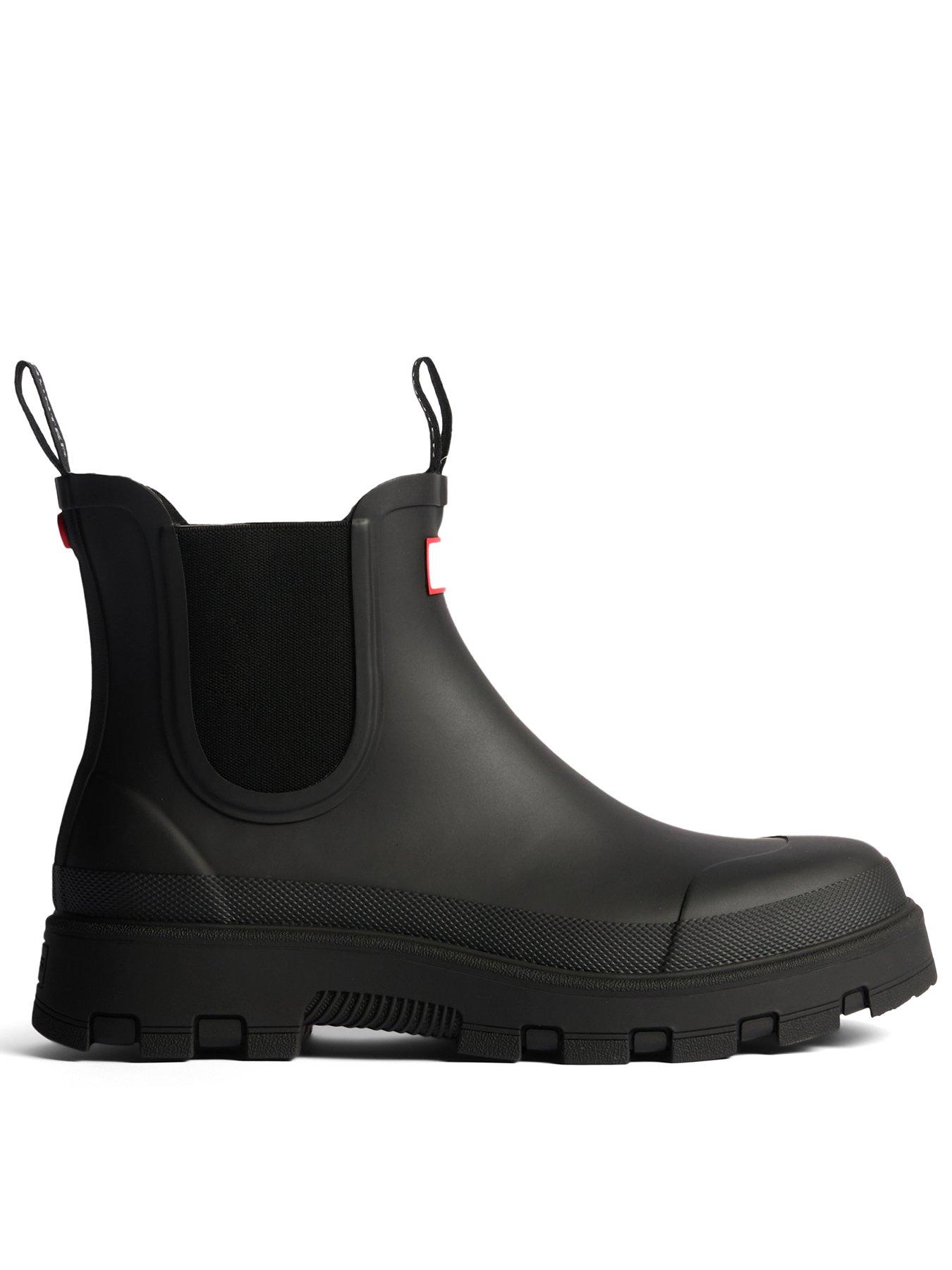 Hunter Elements Elastic Chelsea Wellington Boot- Black