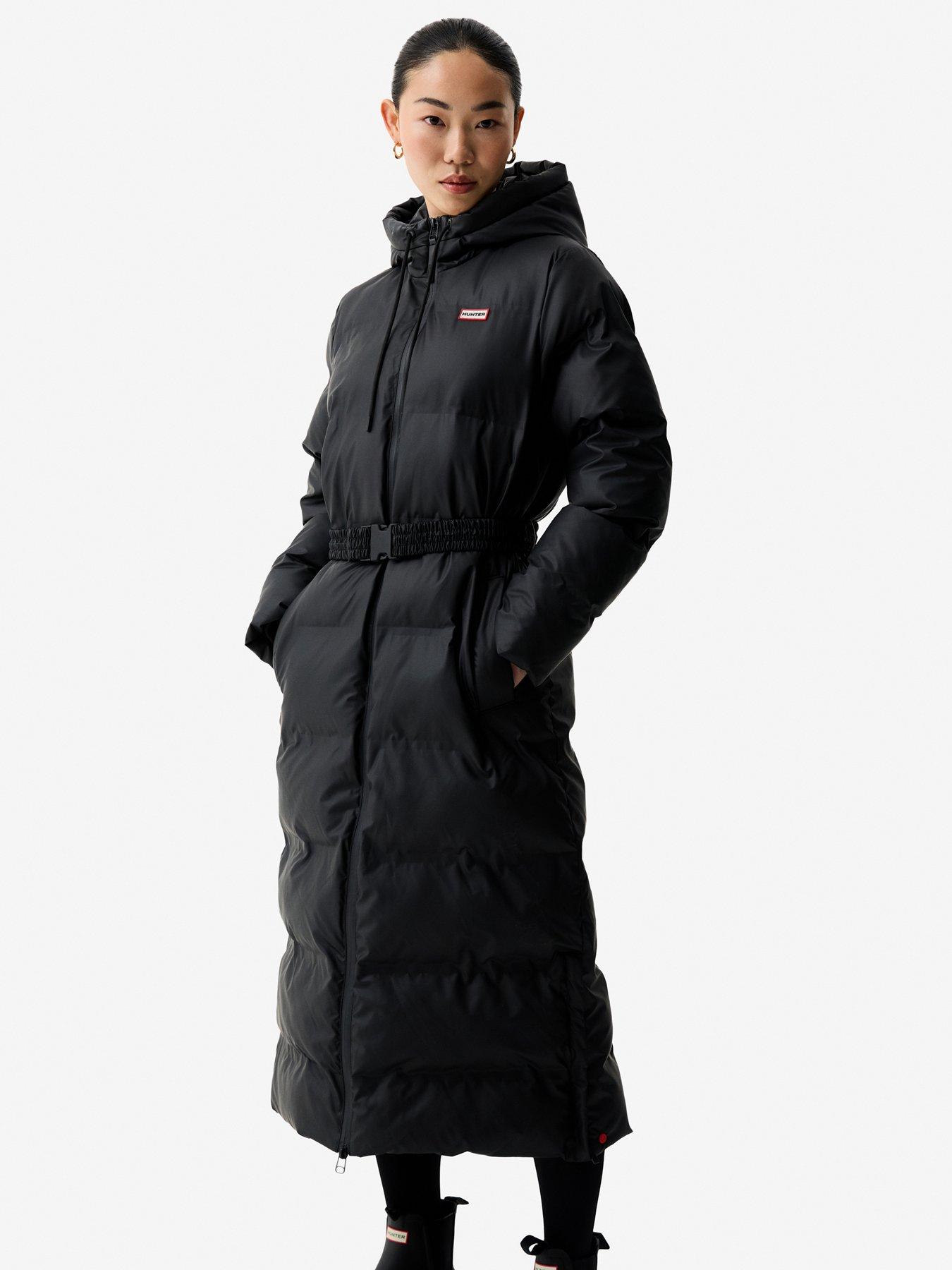 Image 1 of 4 of Hunter Hutchison Sonic Welded Pu Long Padded Jacket - Black